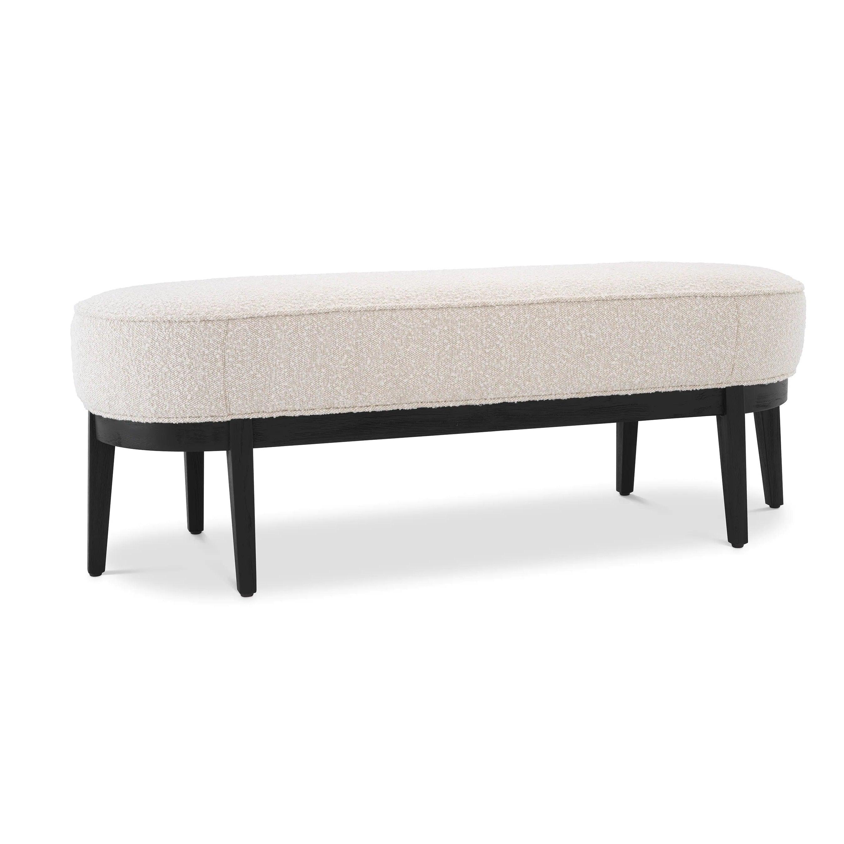 Ławka w tkaninie boucle JARRETT kremowy Eichholtz Eye on Design