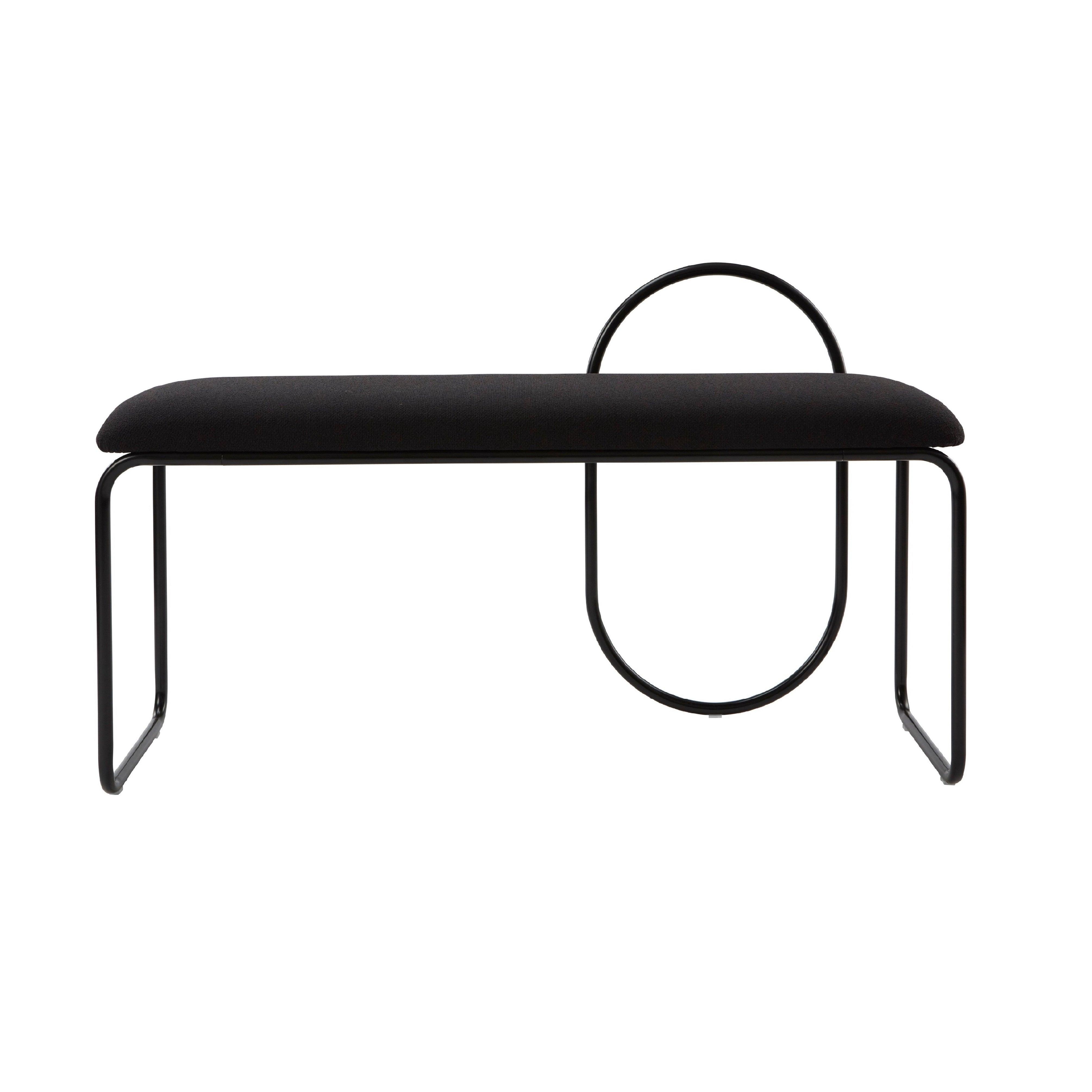 Ławka z tkaniną boucle ANGUI antracytowy AYTM Eye on Design