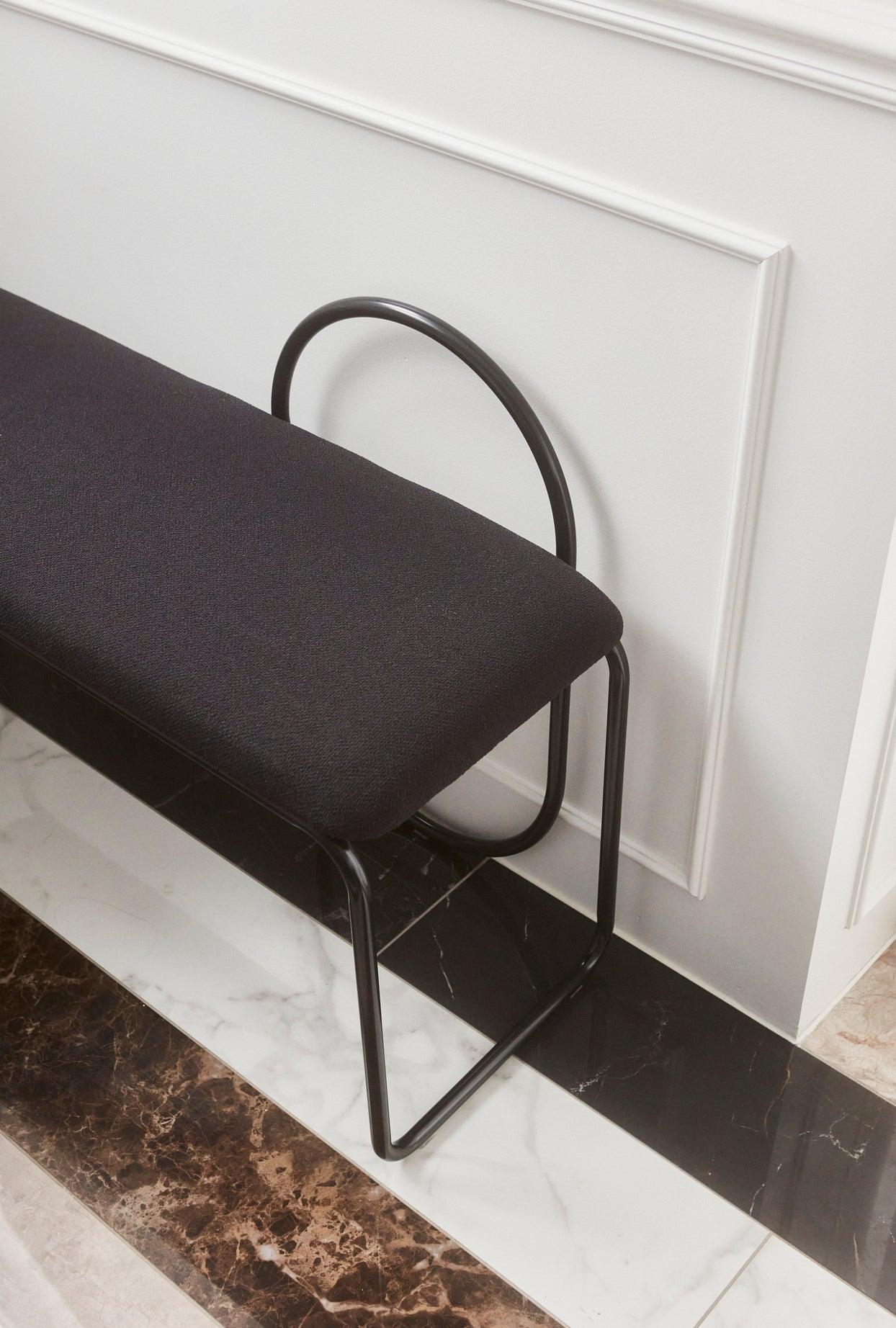 Ławka z tkaniną boucle ANGUI antracytowy AYTM Eye on Design