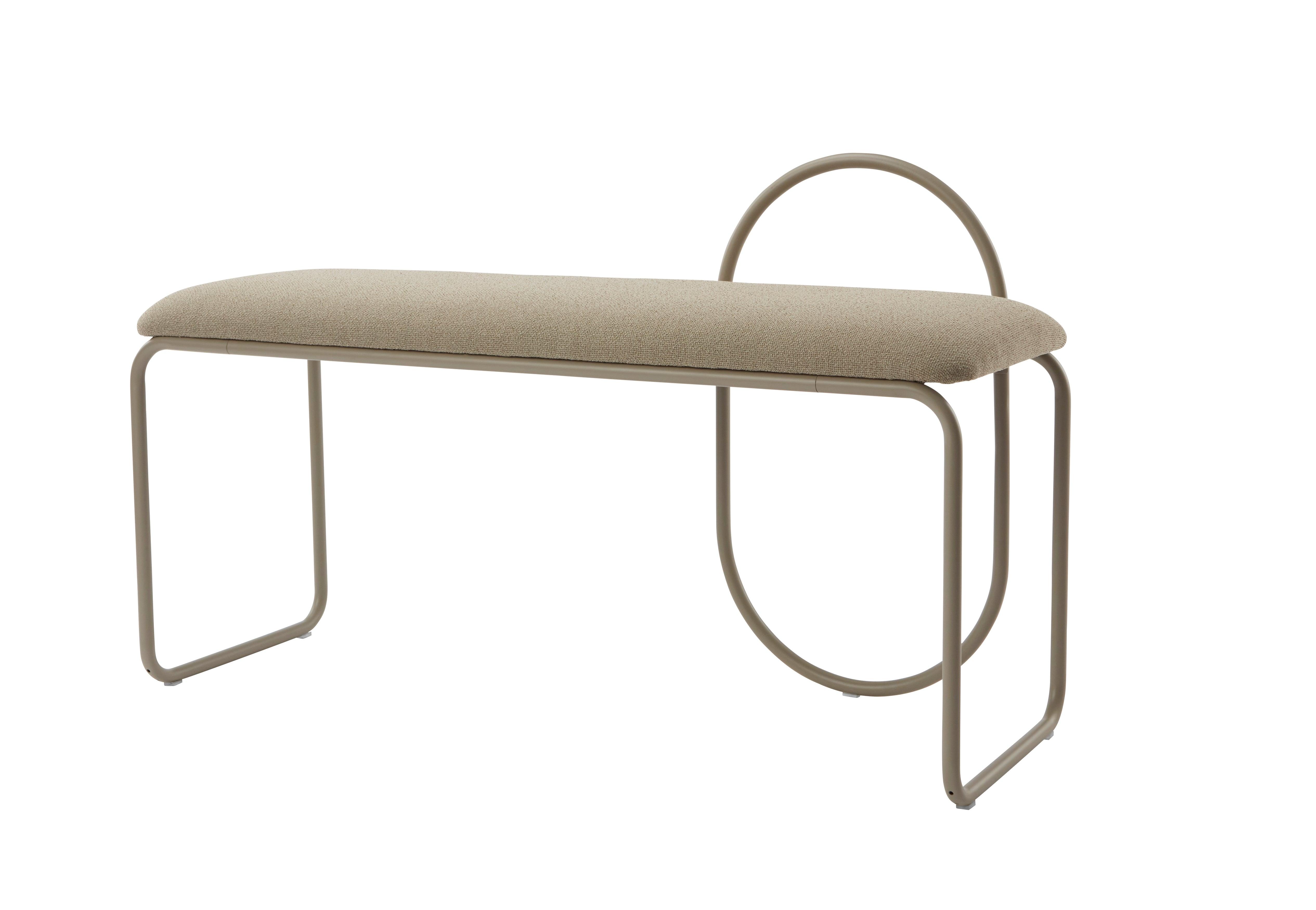 Ławka z tkaniną boucle ANGUI taupe AYTM Eye on Design