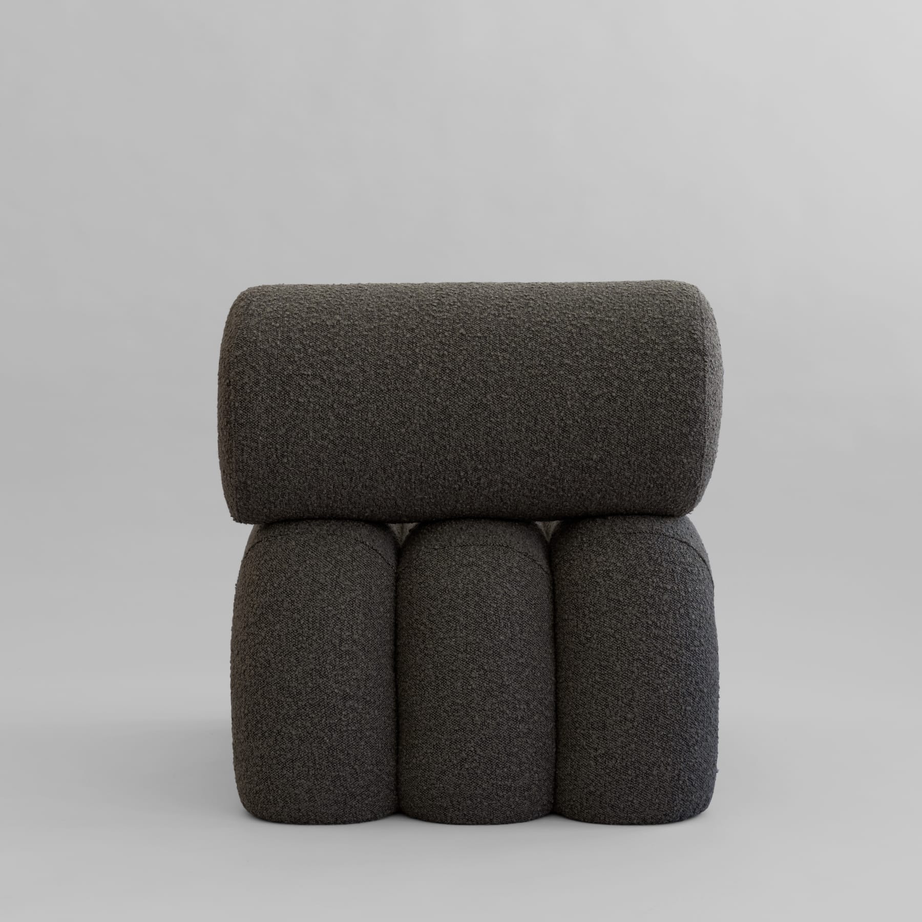 FOKU Sessel graubraun Bouclé