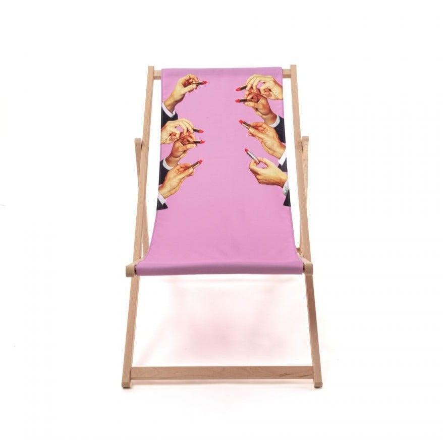 Leżak LIPSTICKS różowy Seletti Eye on Design