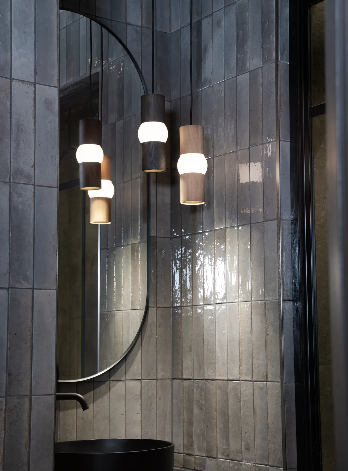 Hanglamp LIGHTBONE zwart eiken