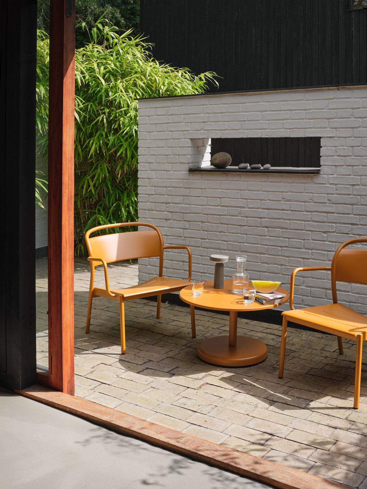 LINEAR Outdoor Armchair Gray Steel