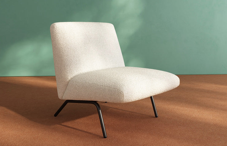 Sessel LINO gepolstert mit schwarzem Gestell