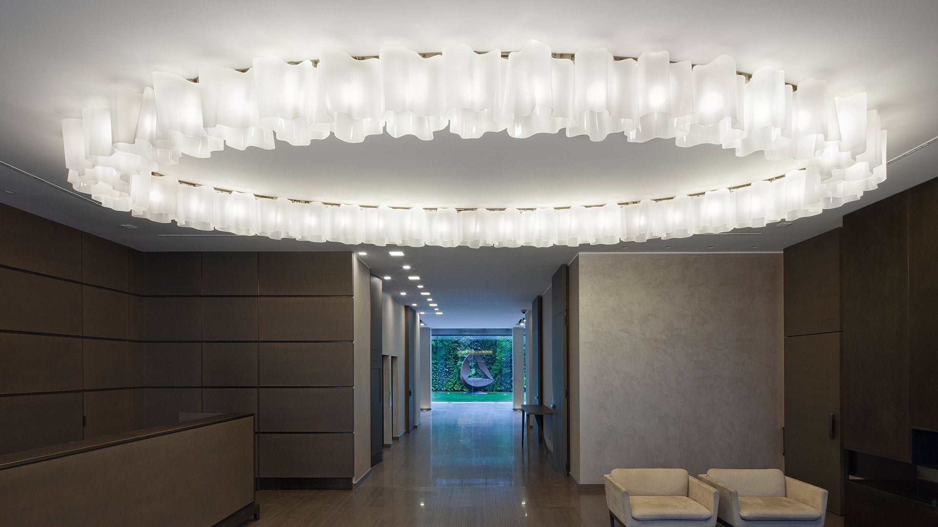 LOGICO blown glass ceiling lamp