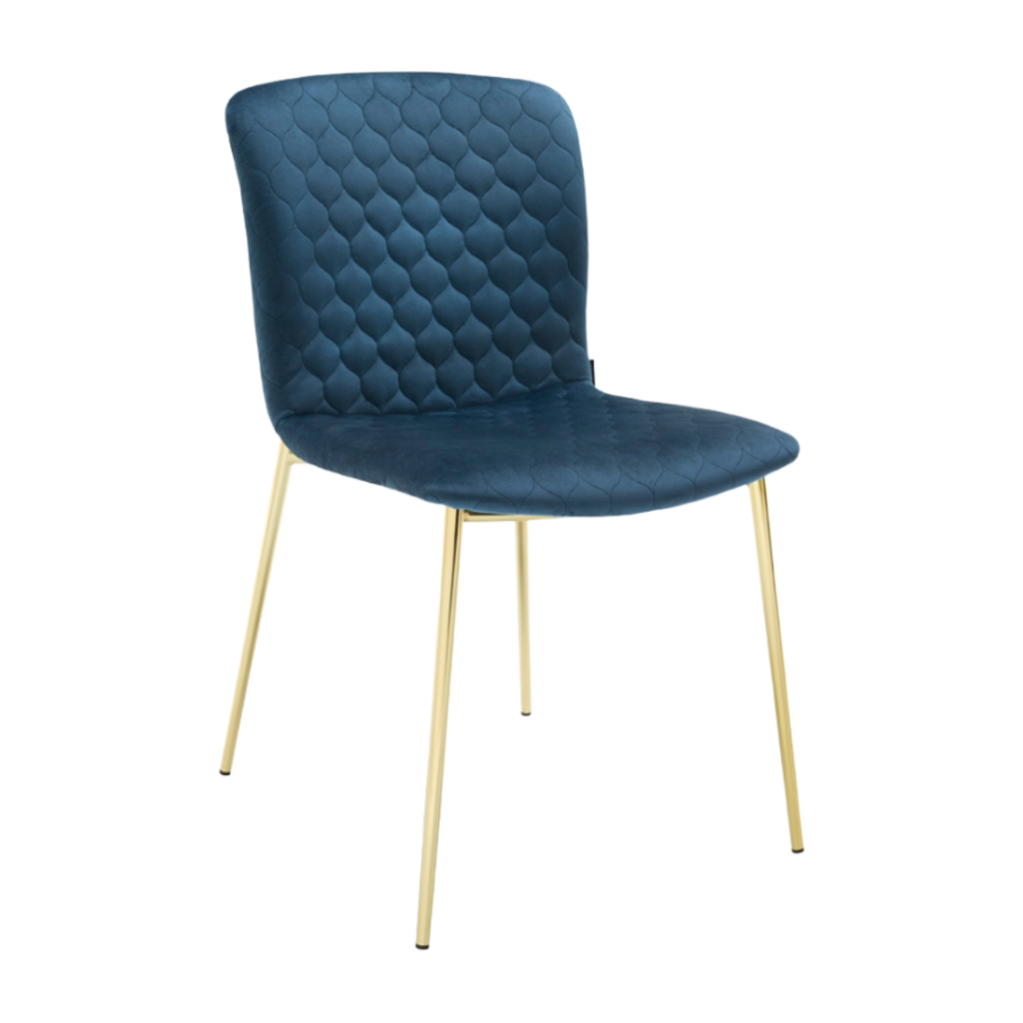 LOVE upholstered chair with a golden base