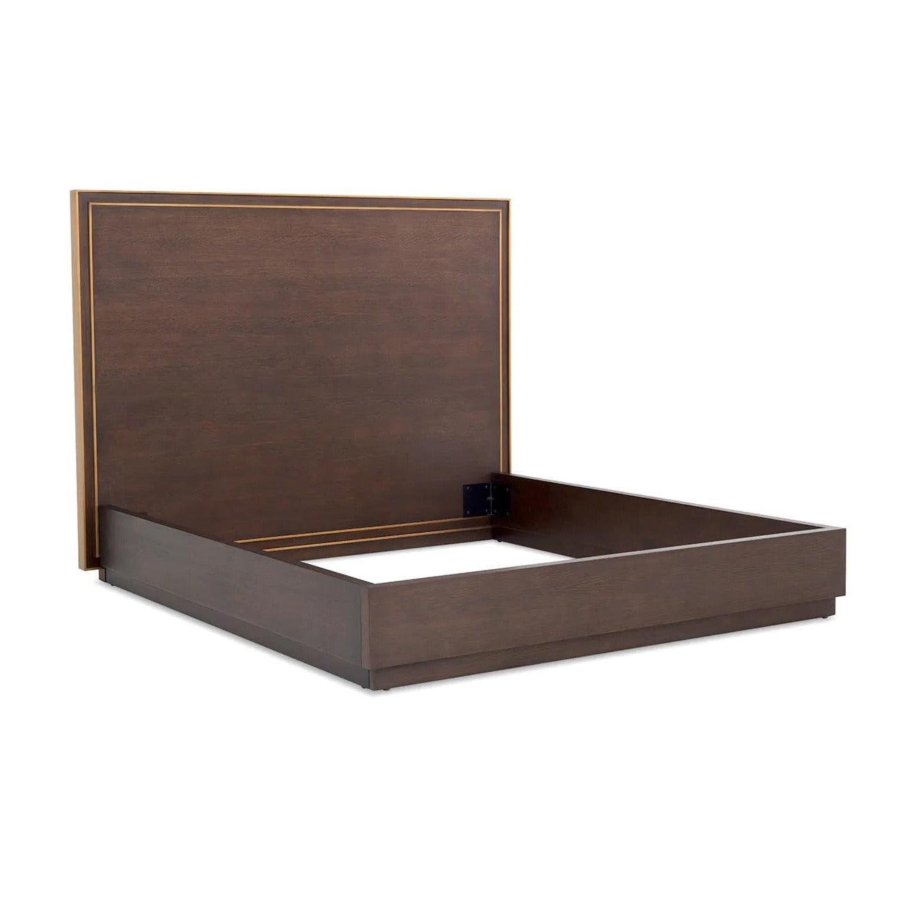 Łóżko CAMELOT fornir dębowy z mosiądzem Eichholtz Eye on Design