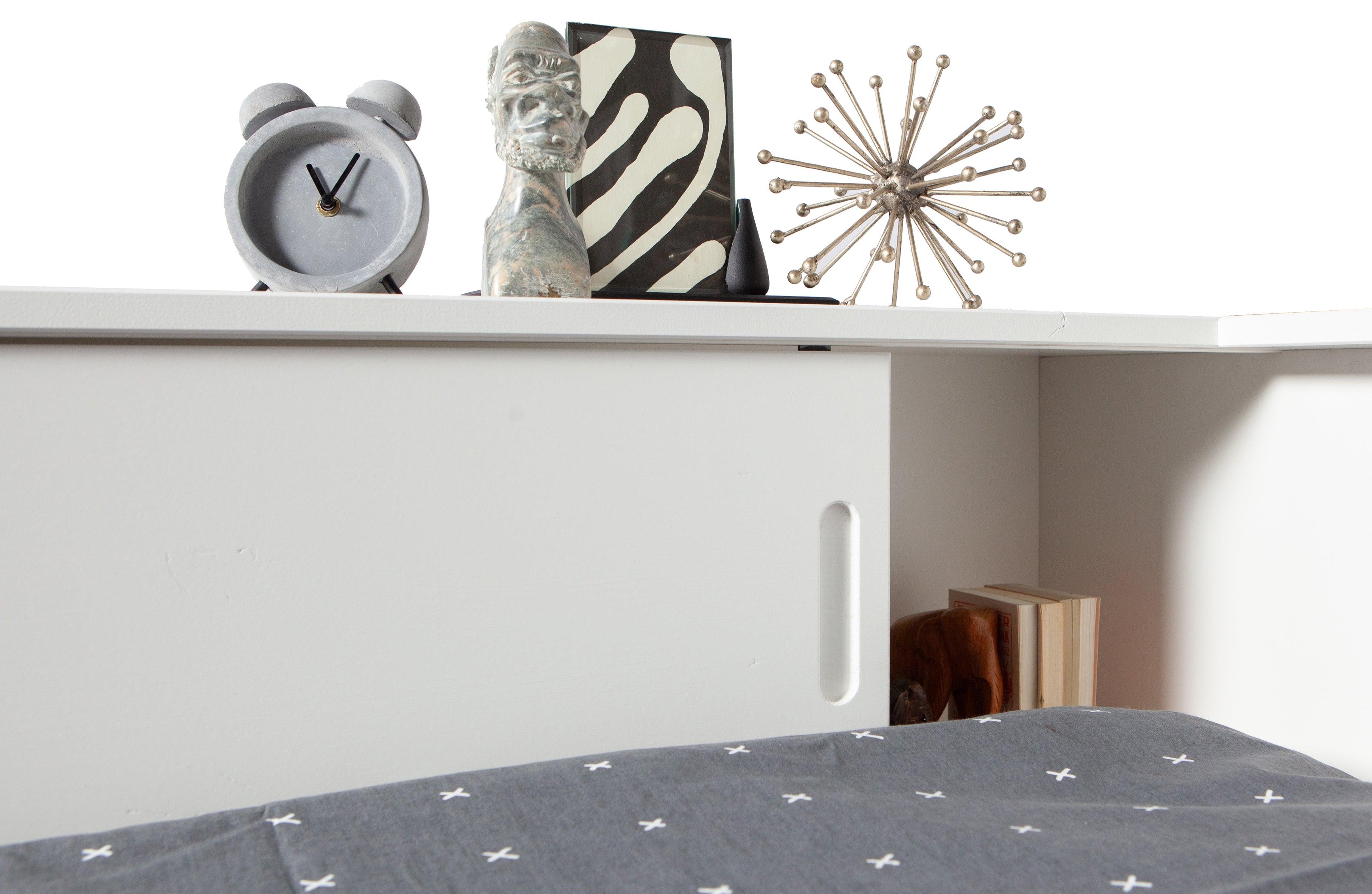 Łóżko narożne CONNECT biały Woood Eye on Design