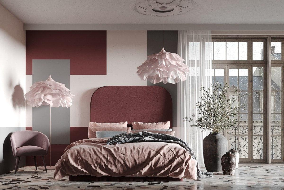 Łóżko tapicerowane PLUM 5 brunatny Happy Barok Eye on Design