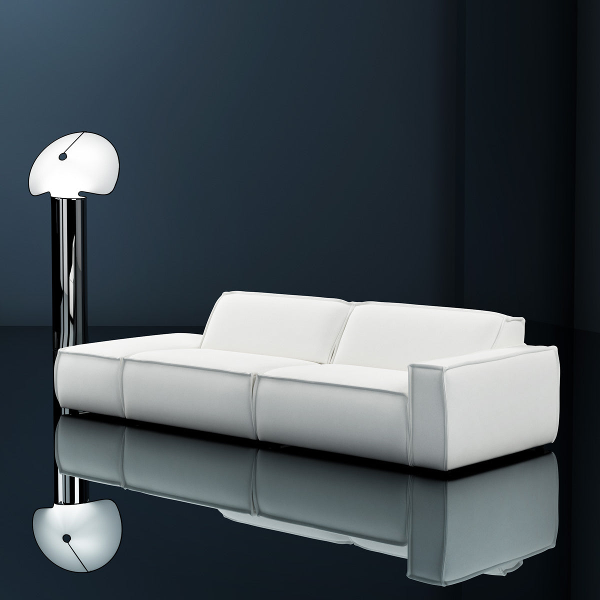 LUMO Upholstered Left-Open Modular Sofa for 4 People