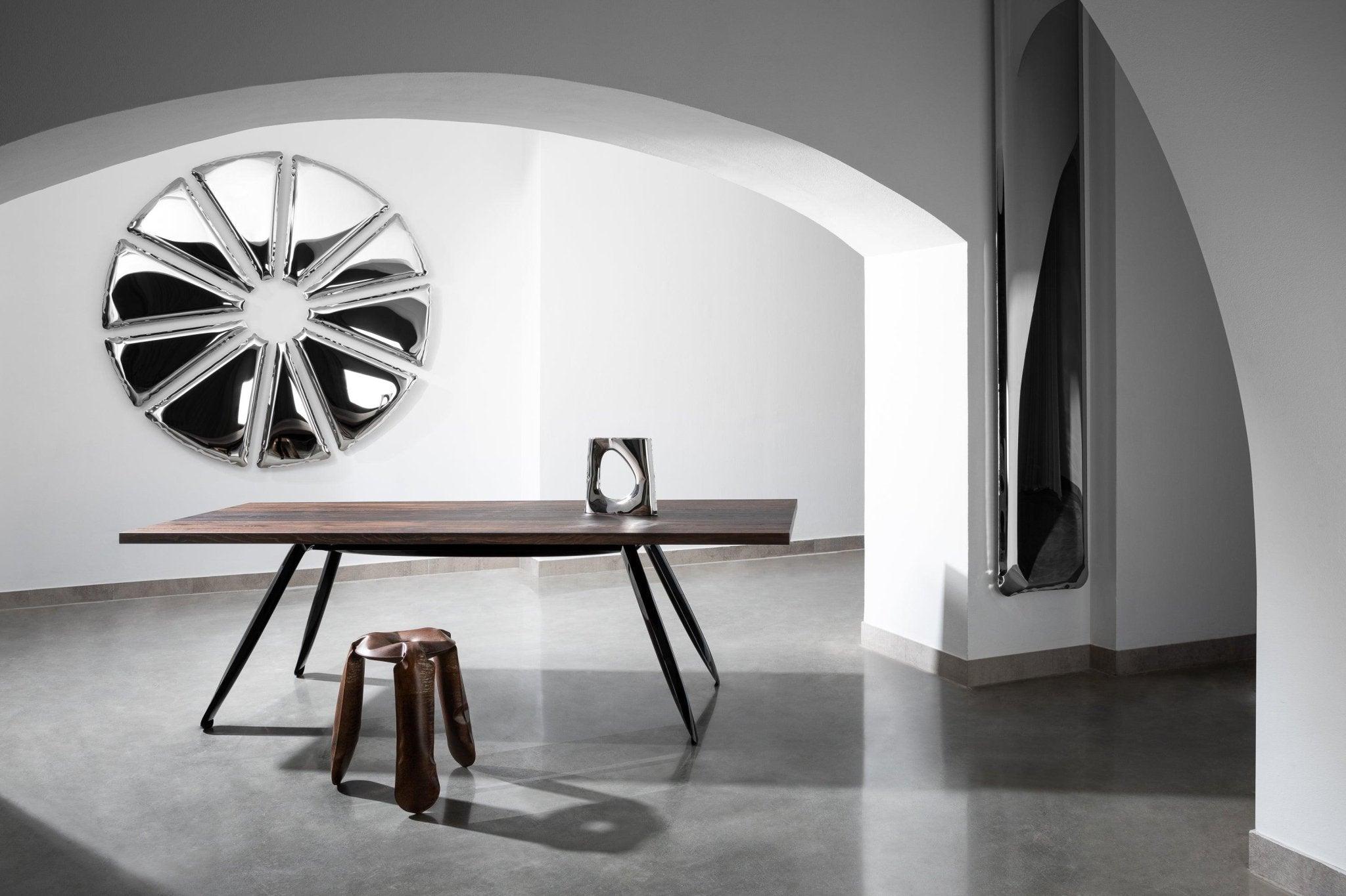 Lustro dekoracyjne NUCLEUS inox Zieta Studio Eye on Design