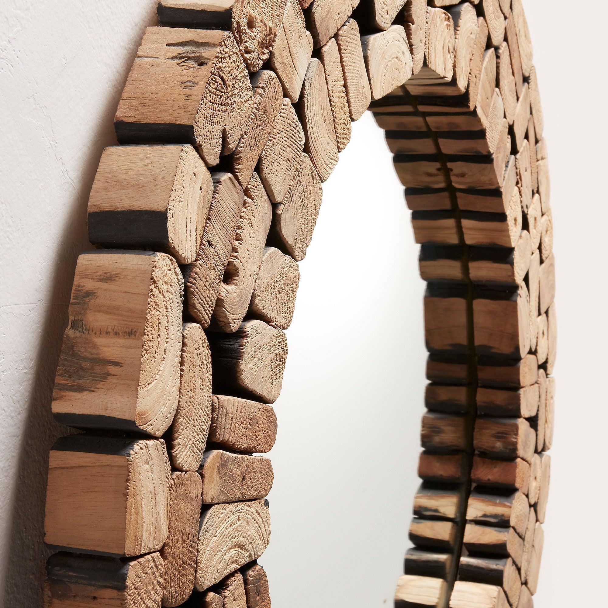 Lustro ELIPTIC lite drewno tekowe La Forma Eye on Design