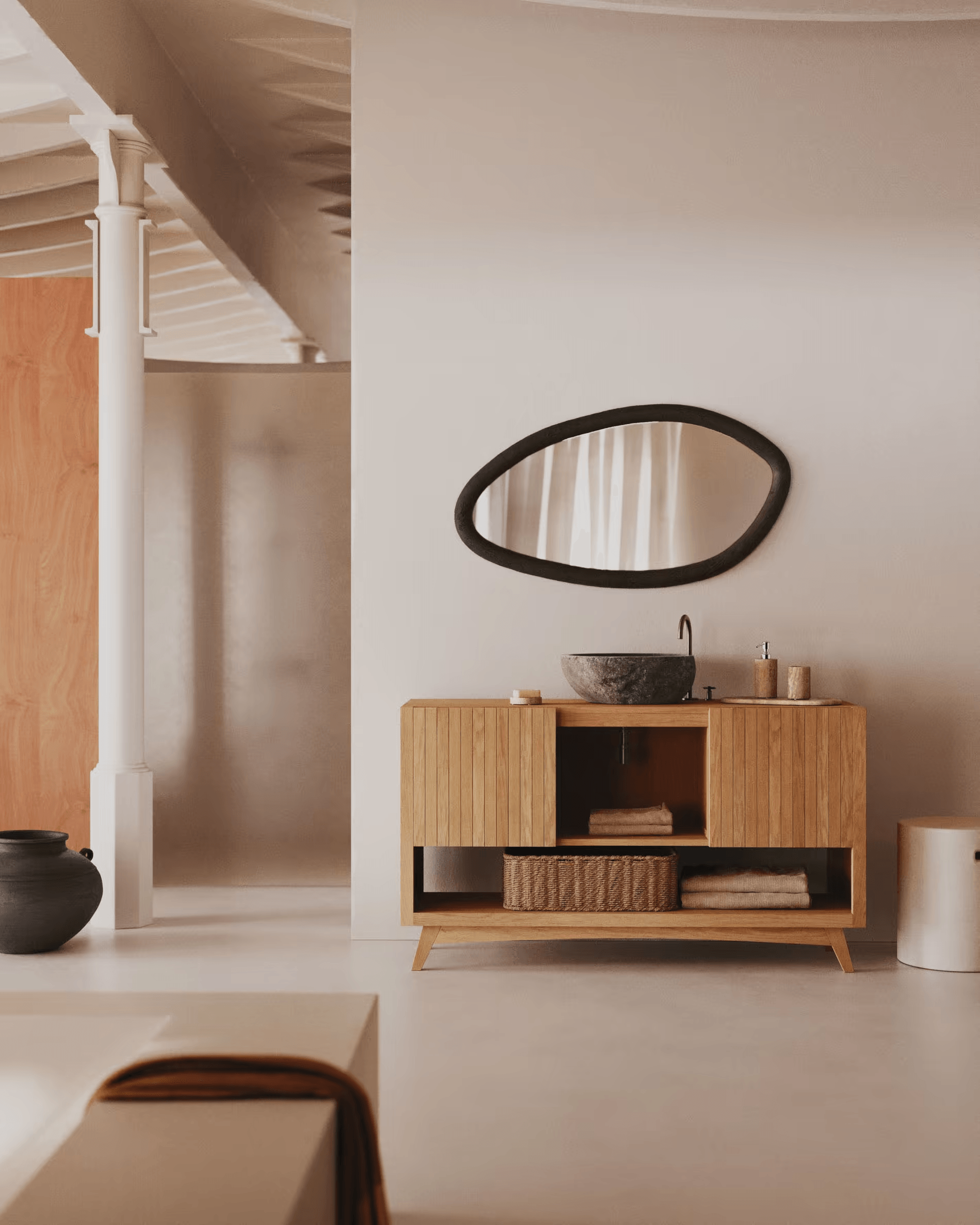 Lustro MAGRIT czarny, marka Kave Home