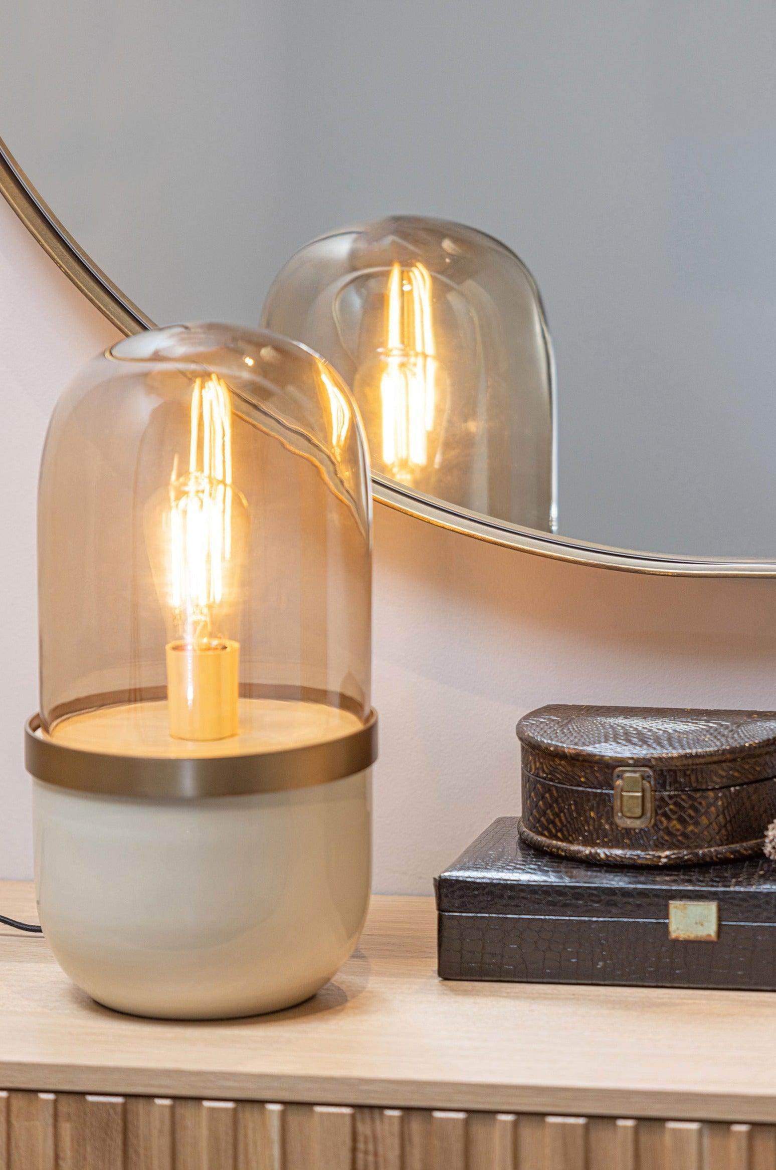 Lustro okrągłe DOUTZEN złota rama Woood Eye on Design