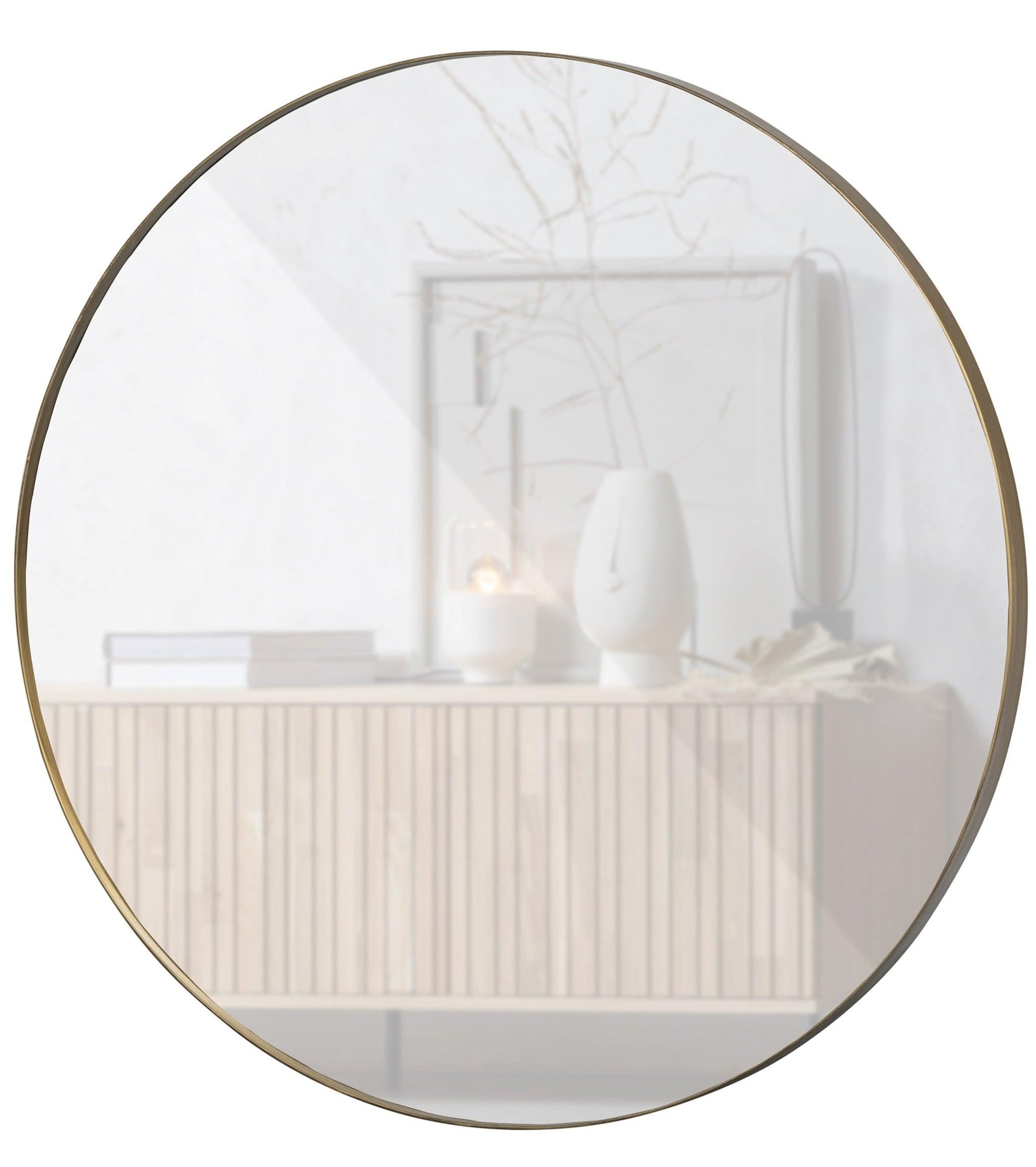 Lustro okrągłe DOUTZEN złota rama Woood Eye on Design