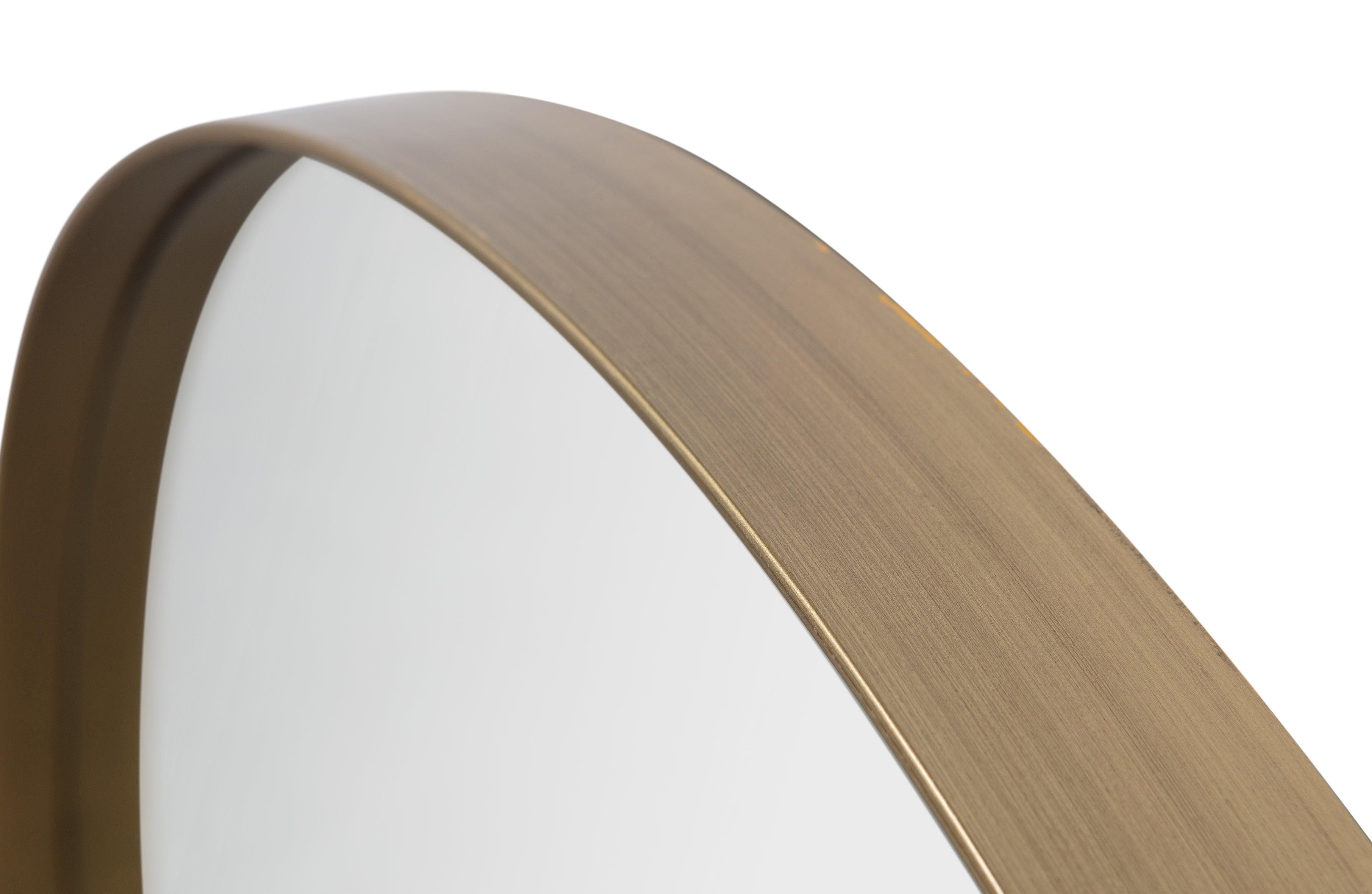 Lustro okrągłe DOUTZEN złota rama Woood Eye on Design