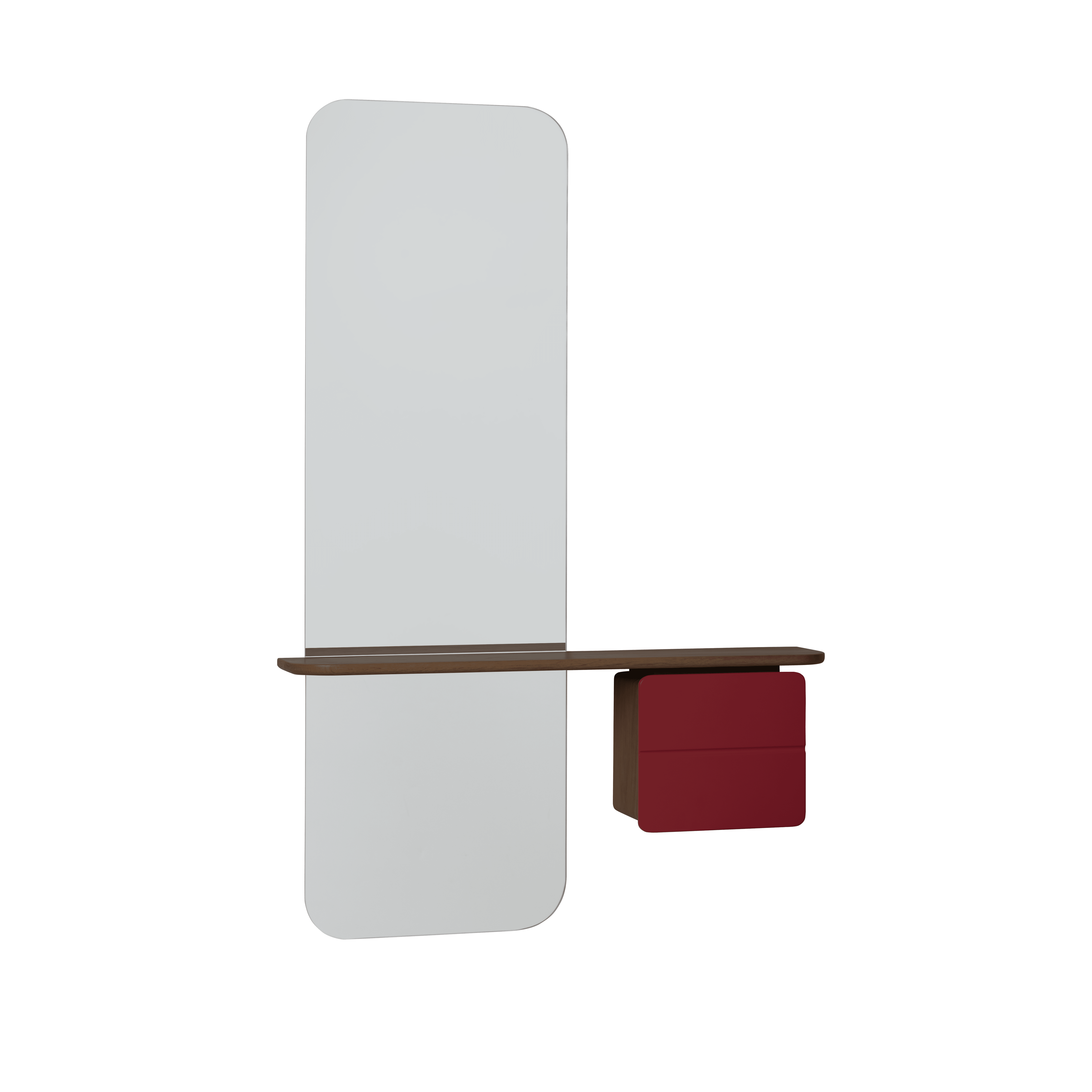 Lustro ONE MORE LOOK bordowy z ciemnym dębem UMAGE Eye on Design