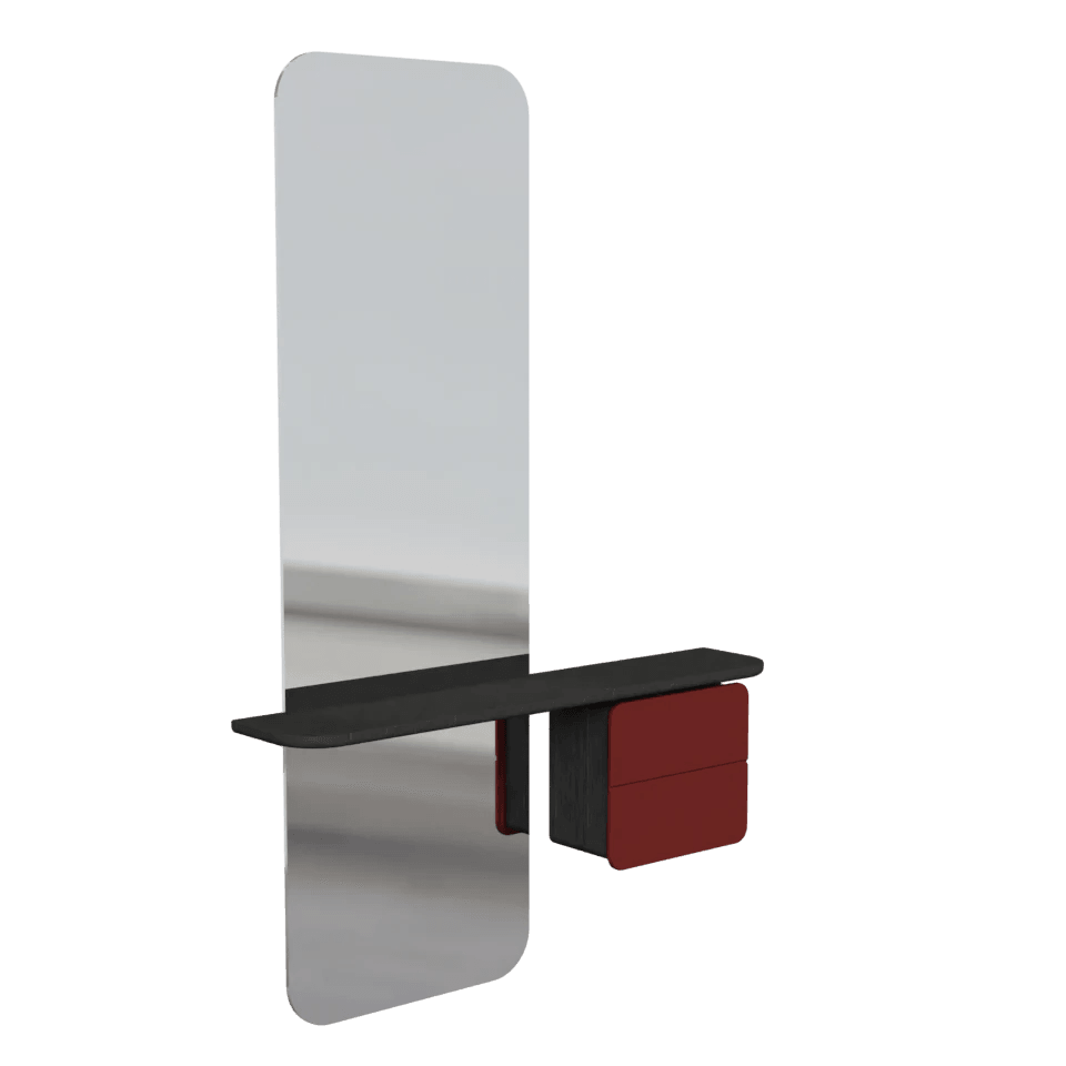 Lustro ONE MORE LOOK bordowy z czarnym dębem UMAGE Eye on Design