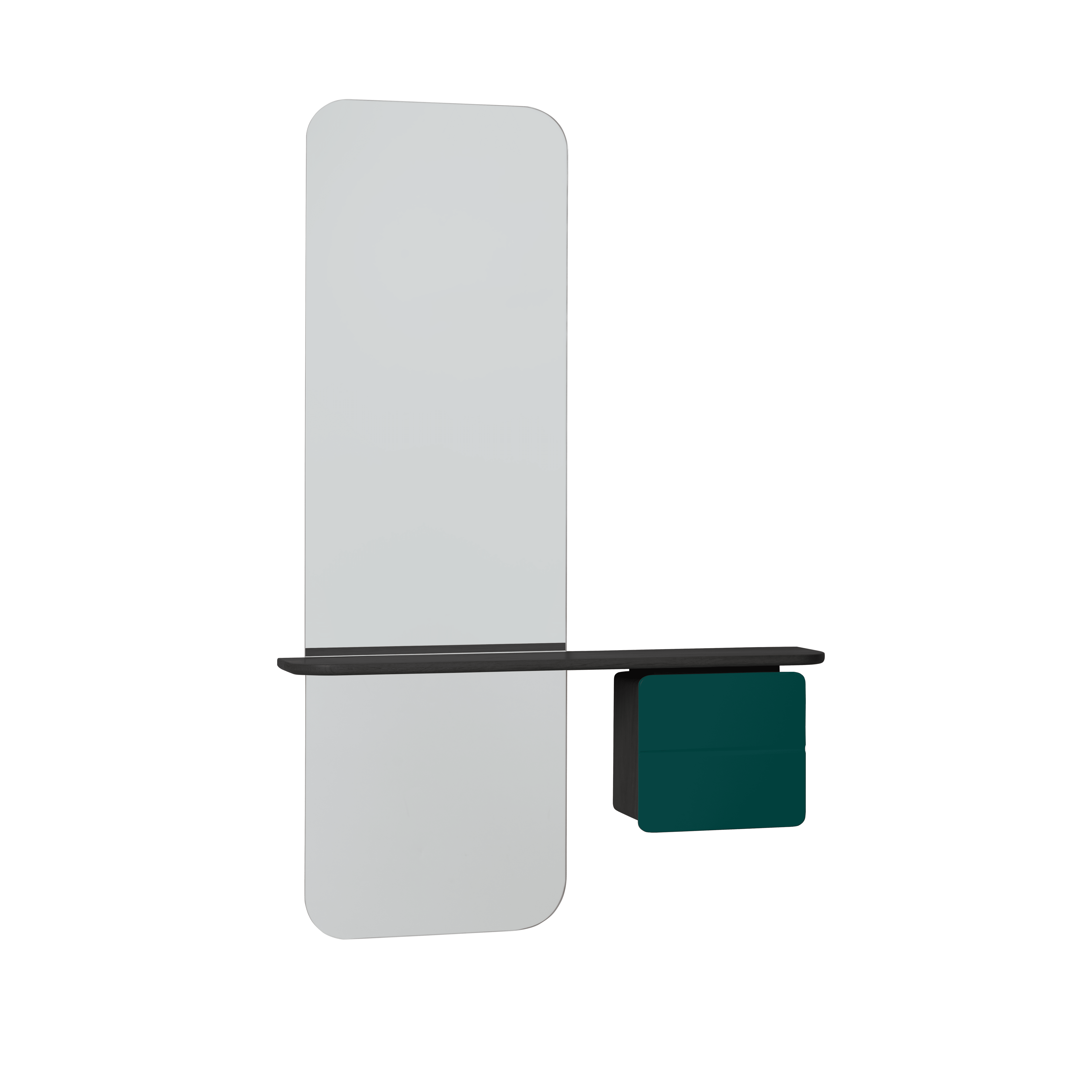 Lustro ONE MORE LOOK butelkowy zielony z czarnym dębem UMAGE Eye on Design