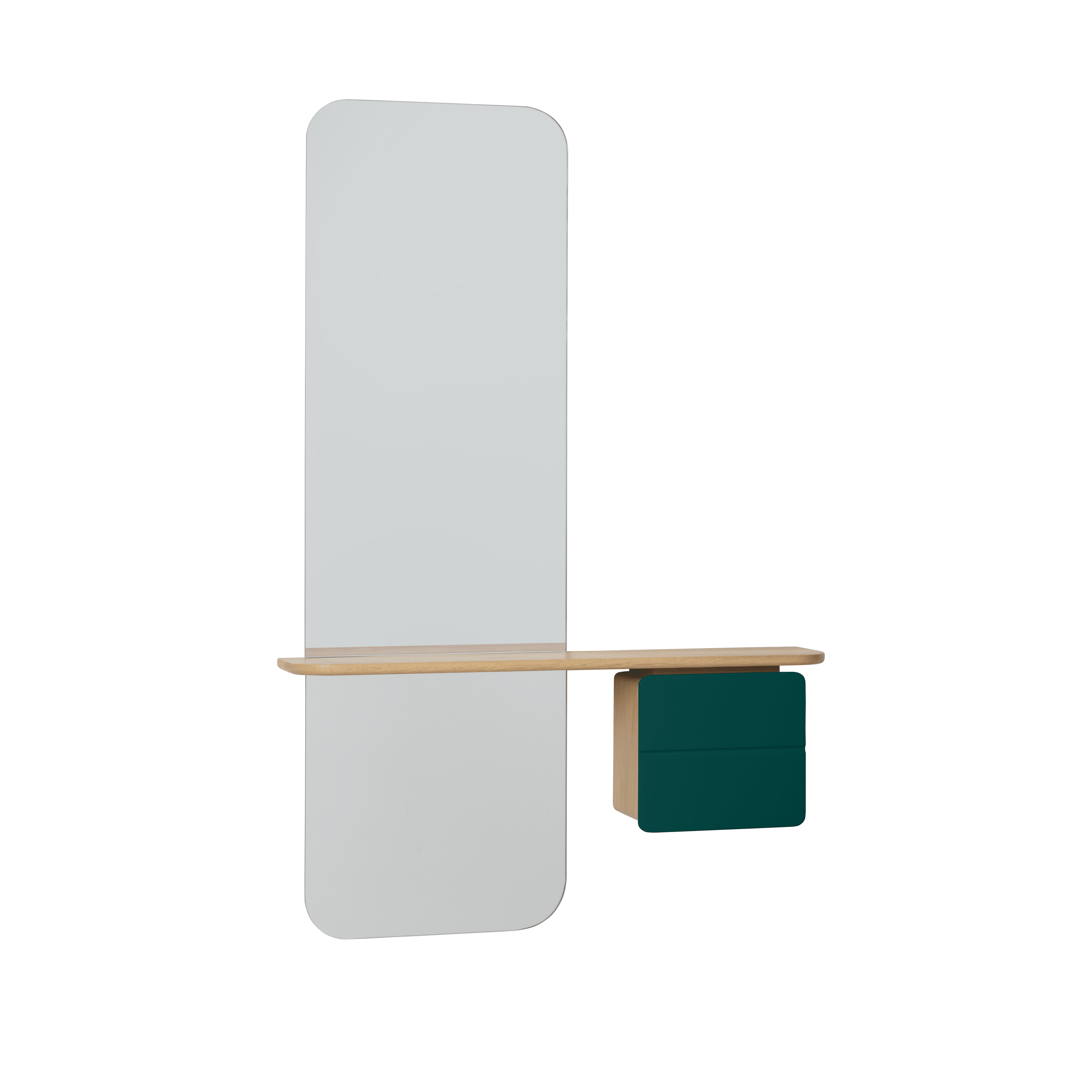 Lustro ONE MORE LOOK butelkowy zielony z dębem UMAGE Eye on Design