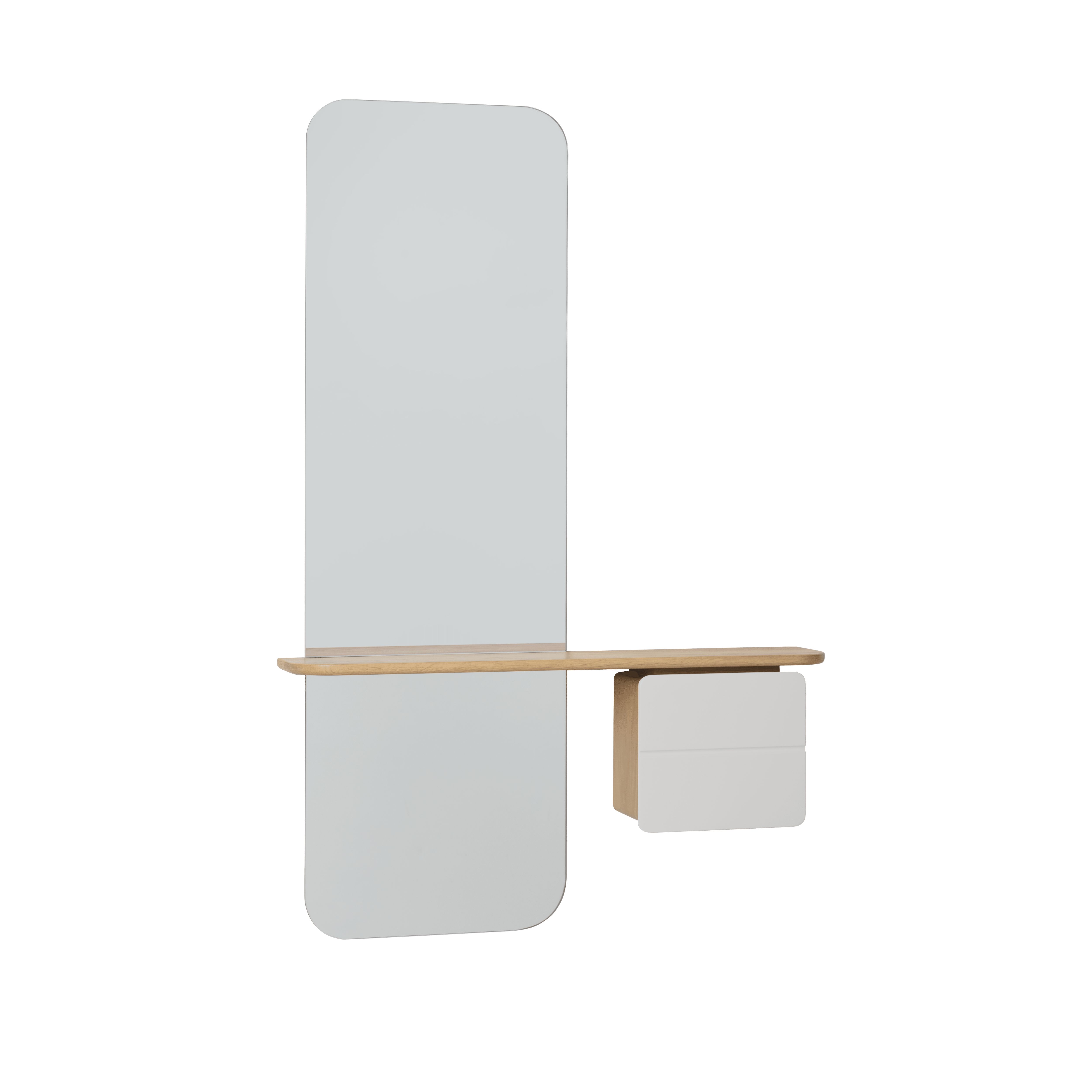 Lustro ONE MORE LOOK jasnoszary z dębem UMAGE Eye on Design