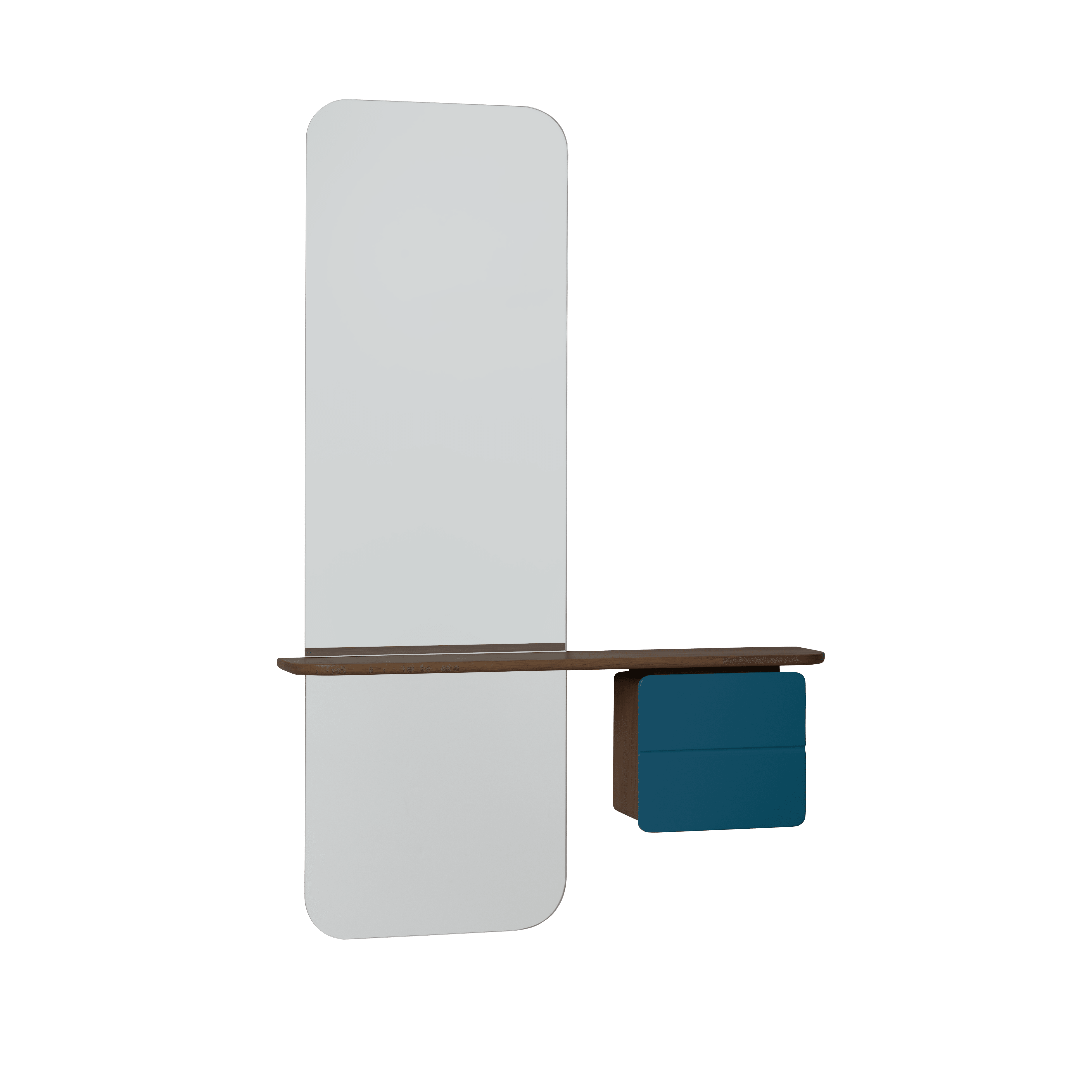 Lustro ONE MORE LOOK niebieski z ciemnym dębem UMAGE Eye on Design