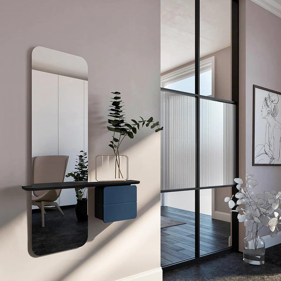 Lustro ONE MORE LOOK niebieski z czarnym dębem UMAGE Eye on Design