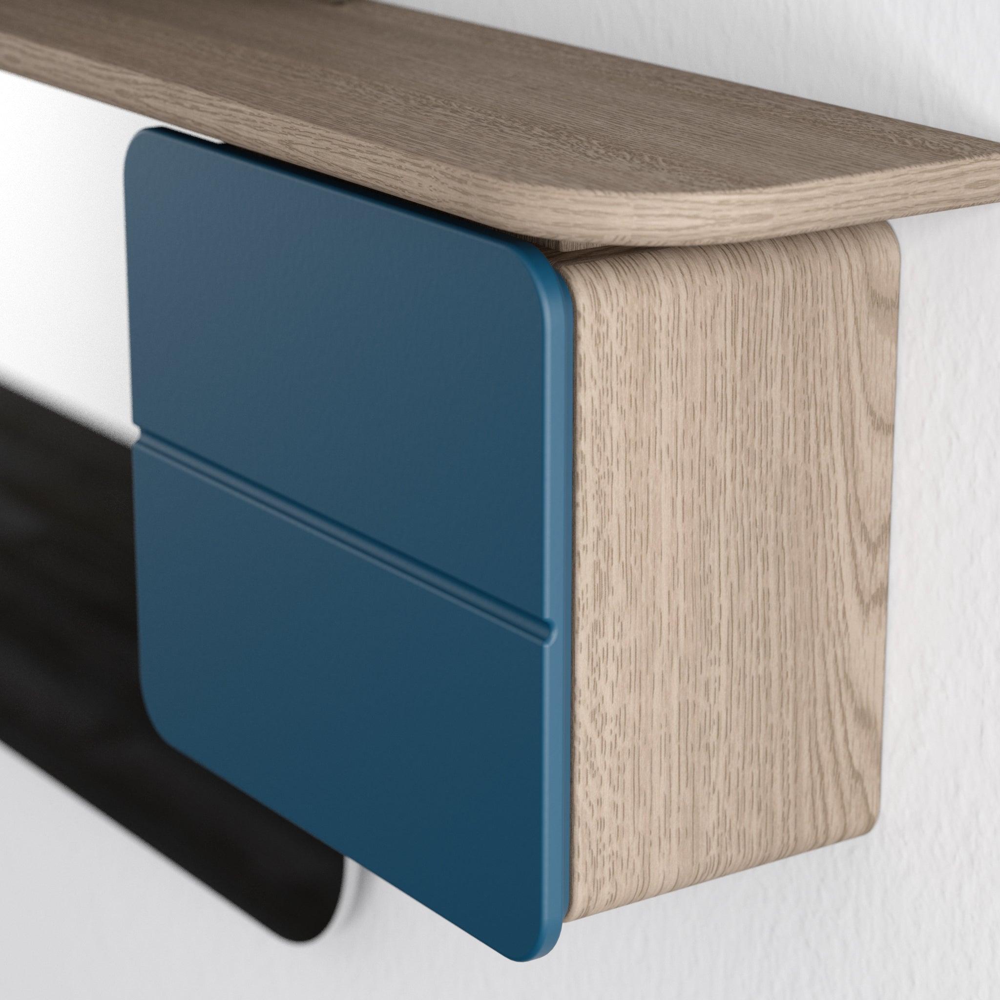 Lustro ONE MORE LOOK niebieski z dębem UMAGE Eye on Design