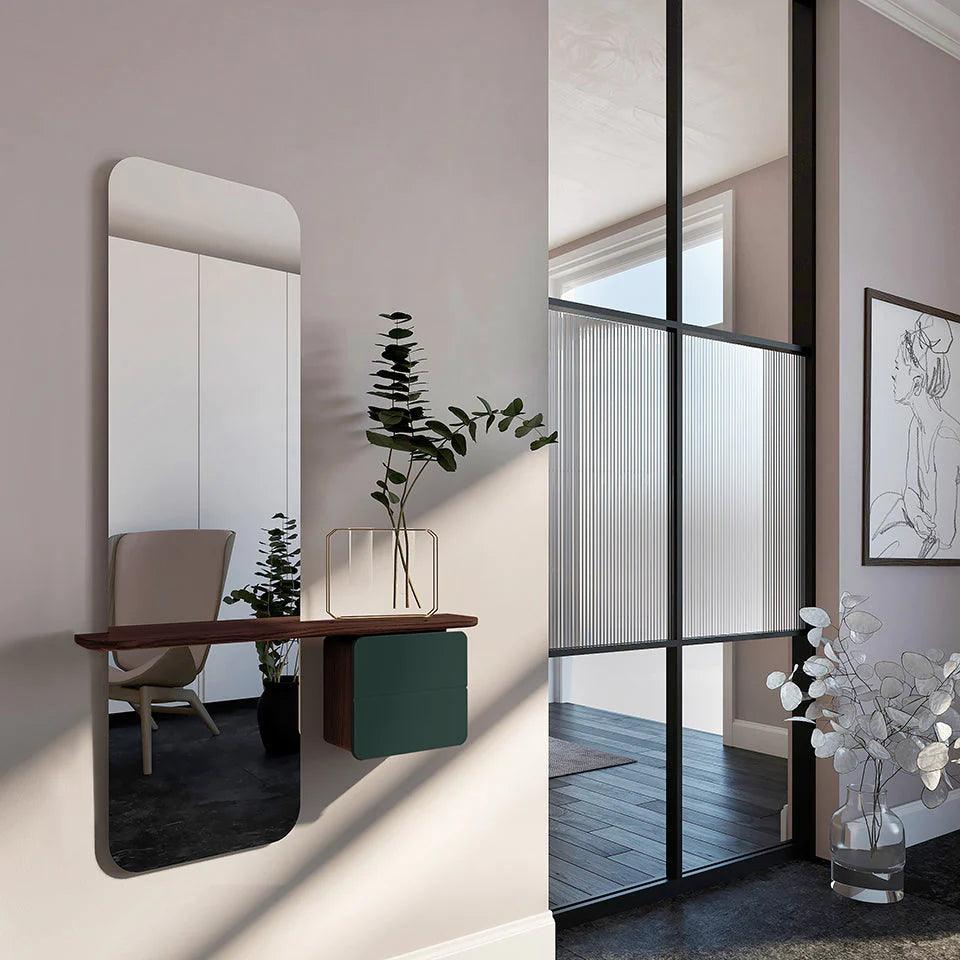 Lustro ONE MORE LOOK pomarańczowy z ciemnym dębem UMAGE Eye on Design