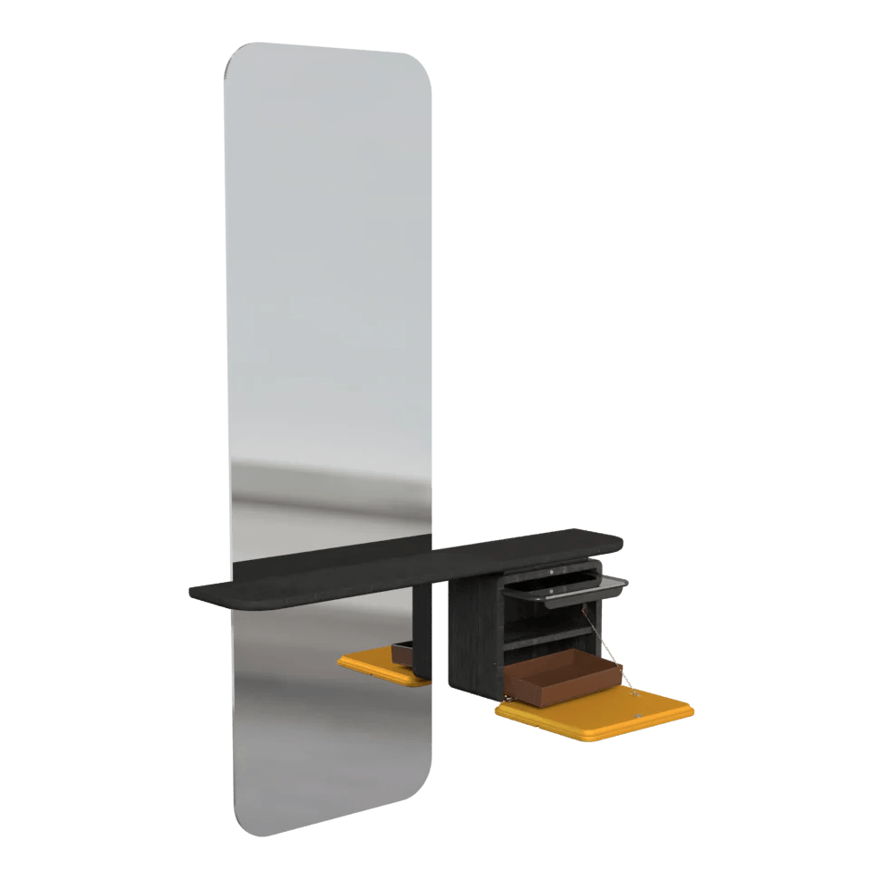 Lustro ONE MORE LOOK szafranowy z czarnym dębem UMAGE Eye on Design