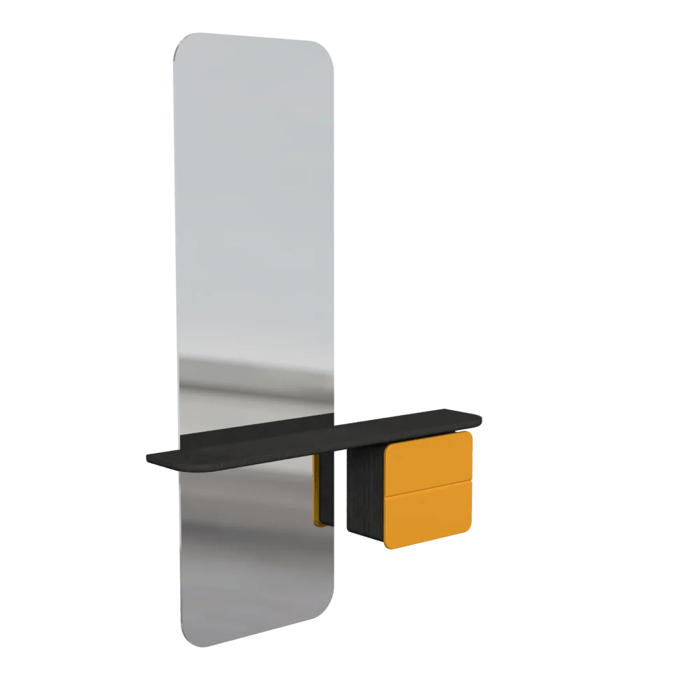 Lustro ONE MORE LOOK szafranowy z czarnym dębem UMAGE Eye on Design