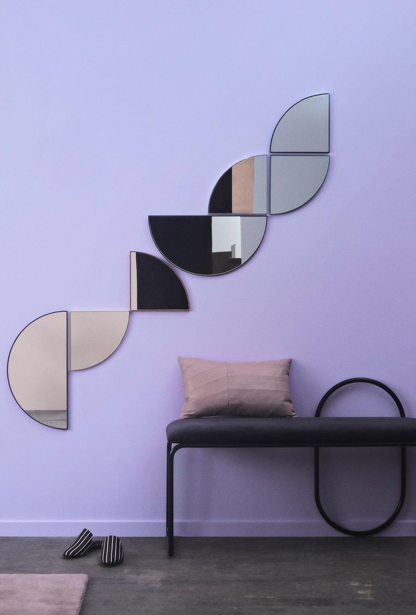 Lustro półkole UNITY bordowy AYTM Eye on Design