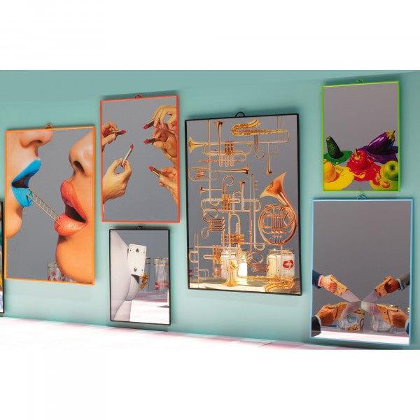 Lustro REVOLVER w czarnej ramce Seletti Eye on Design