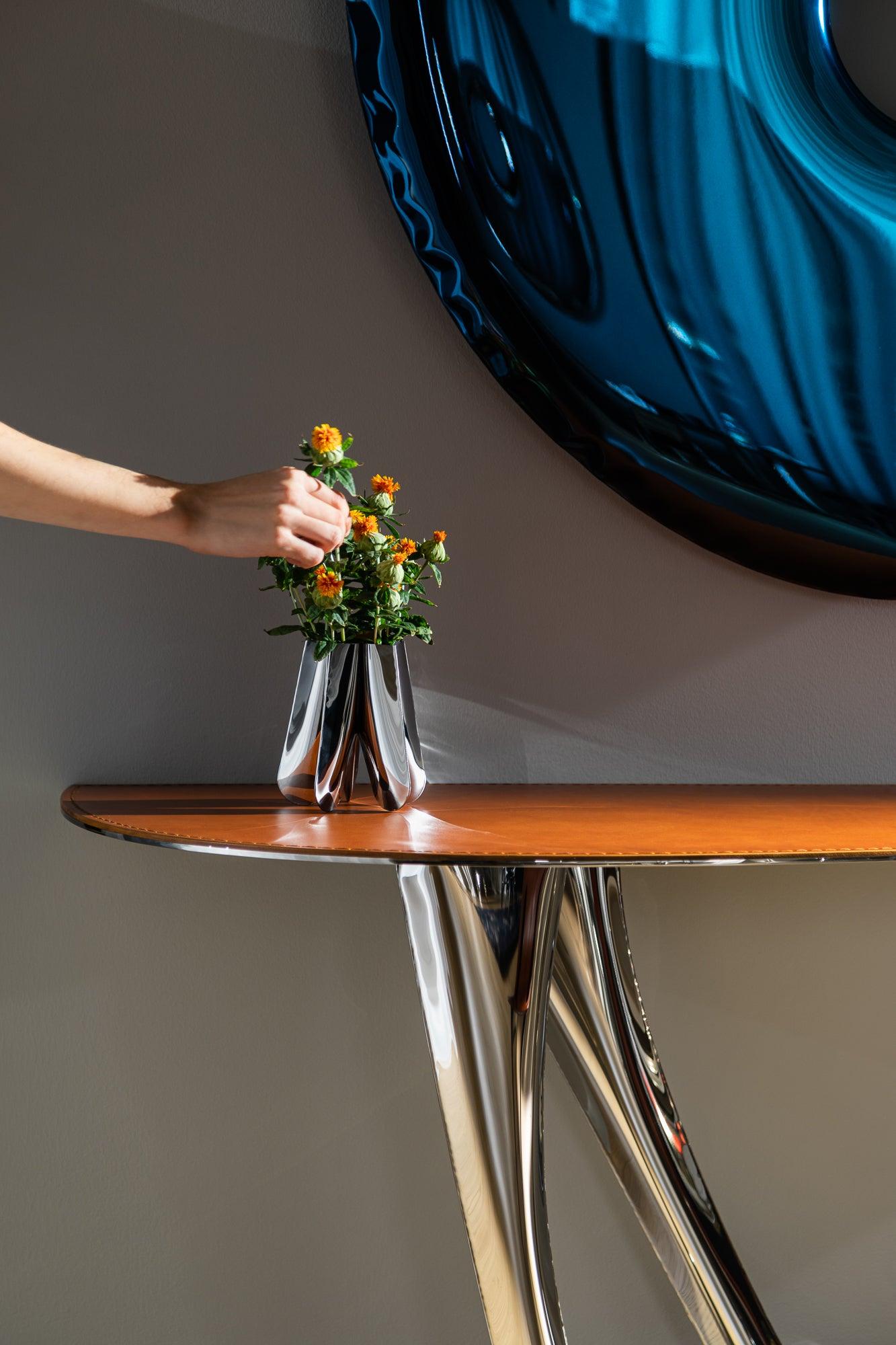 Lustro RONDO gradient kosmiczny błękit Zieta Studio Eye on Design