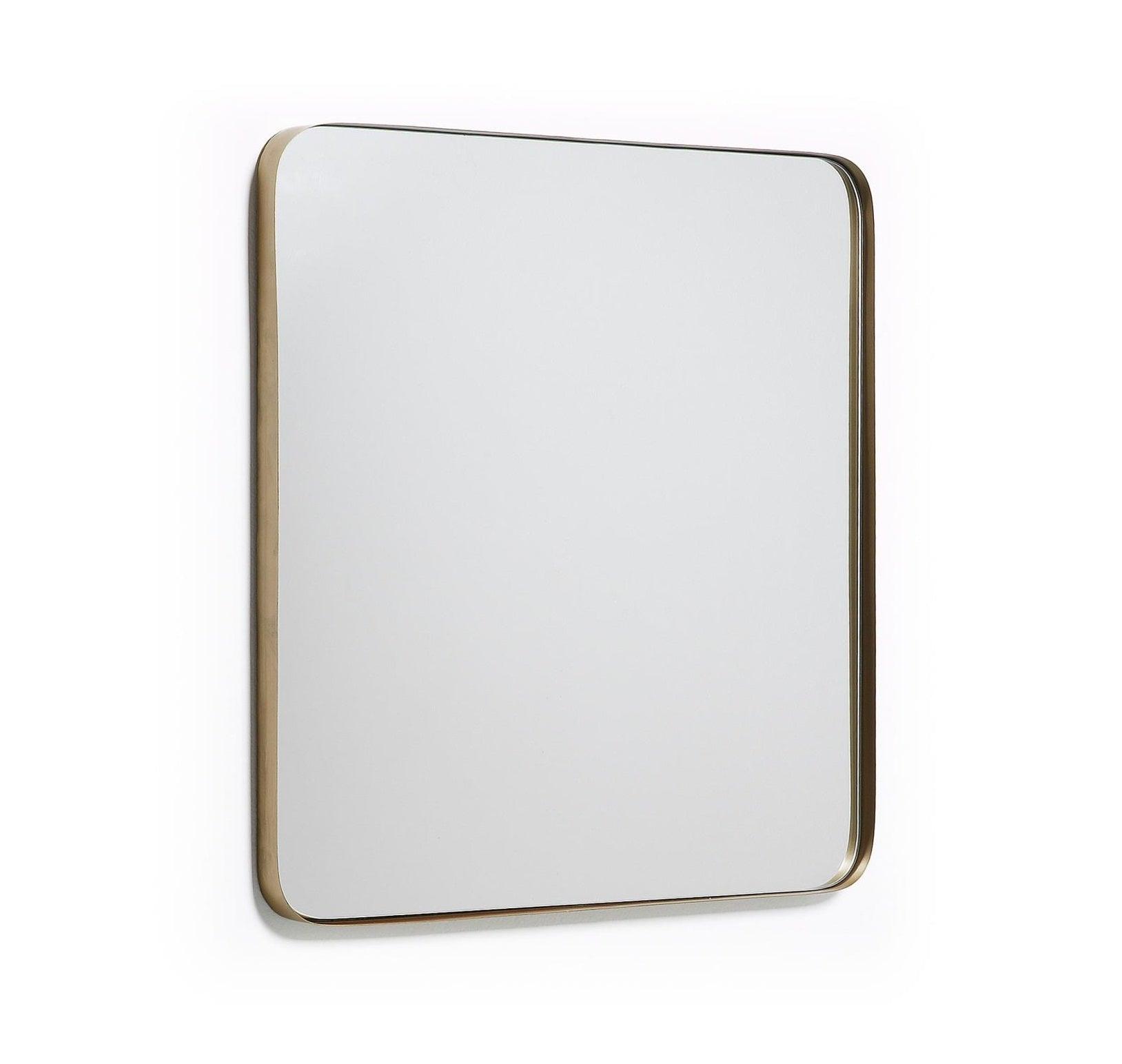 Lustro ścienne kwadratowe MARCO w złotej ramie La Forma Eye on Design