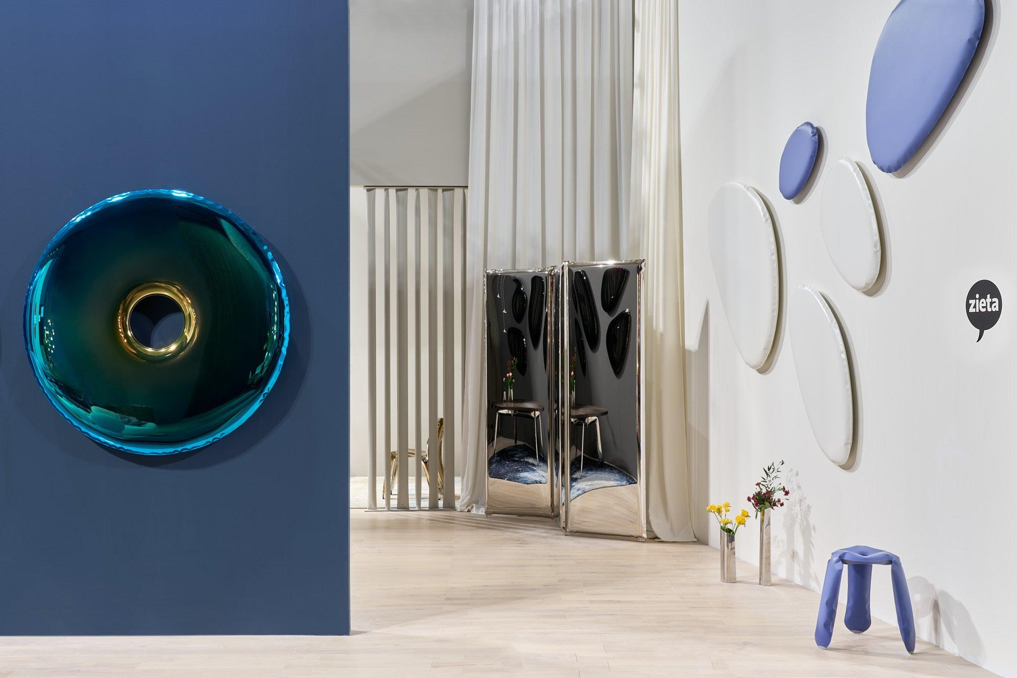 Lustro TAFLA O cotton candy biały mat Zieta Studio Eye on Design