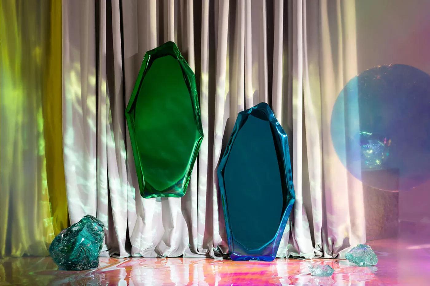 Lustro TAFLA O gradient szafir – szkło