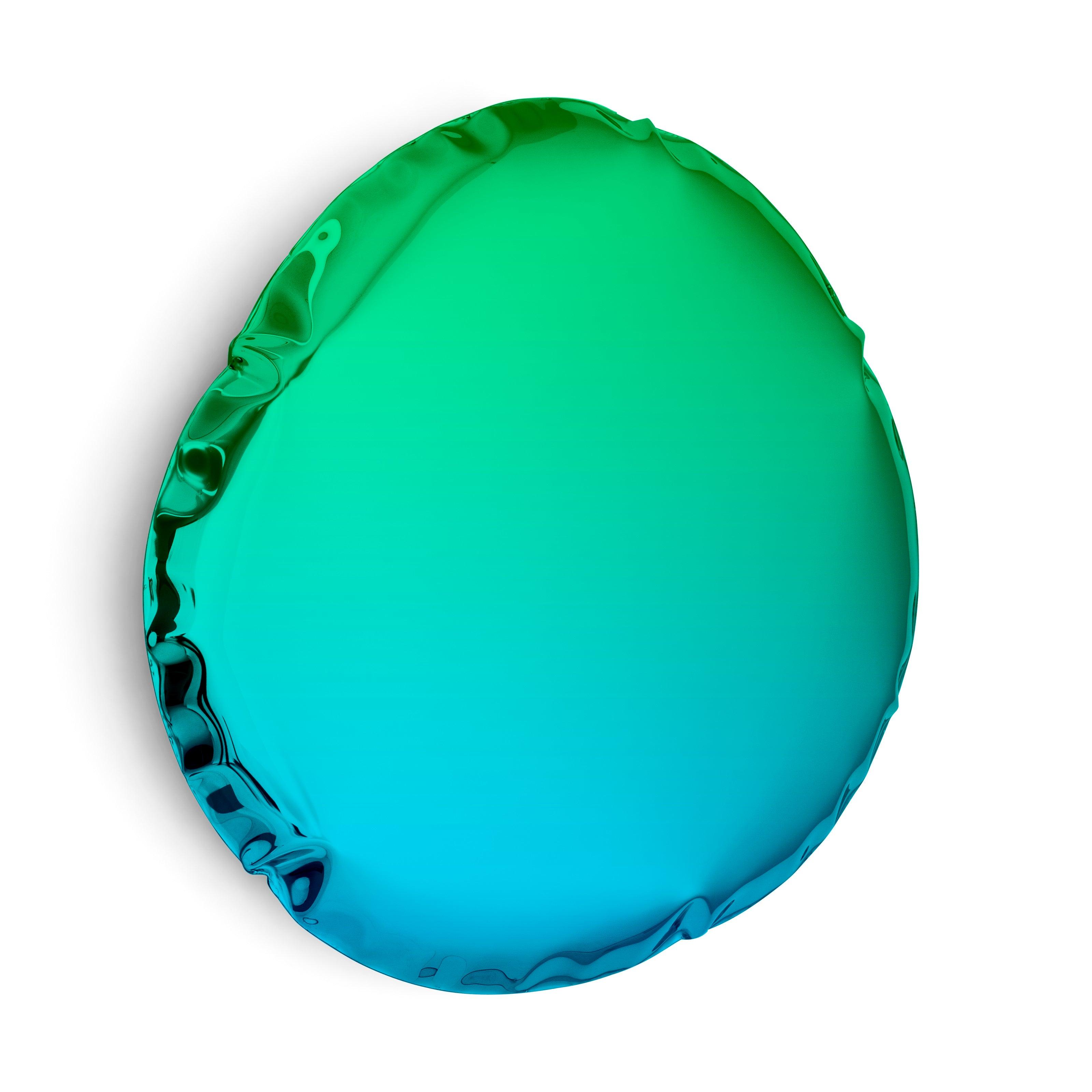 Lustro TAFLA O gradient szmaragd/szafir – szkło, Zieta Studio