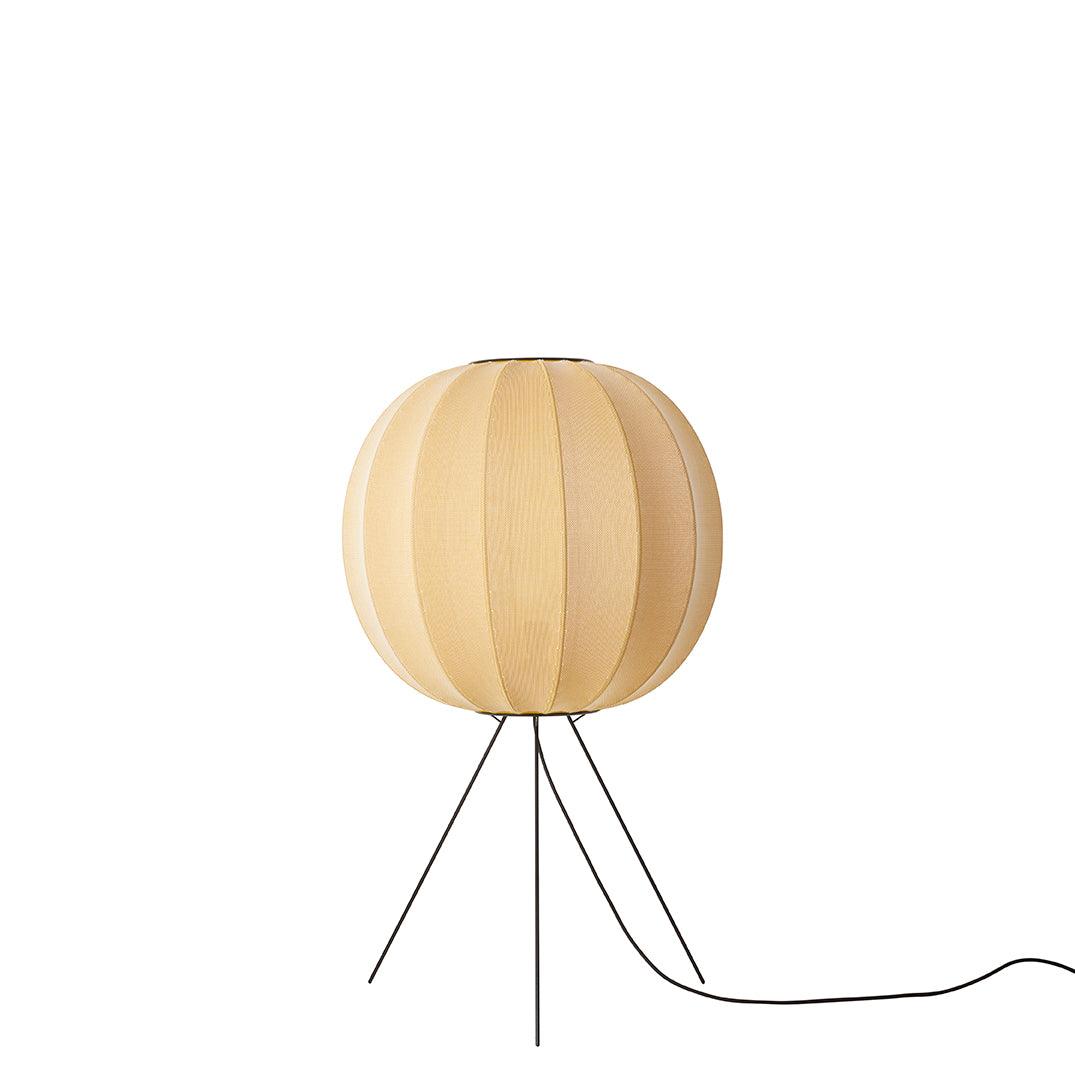 Low tripod floor lamp KNIT-WIT yellow