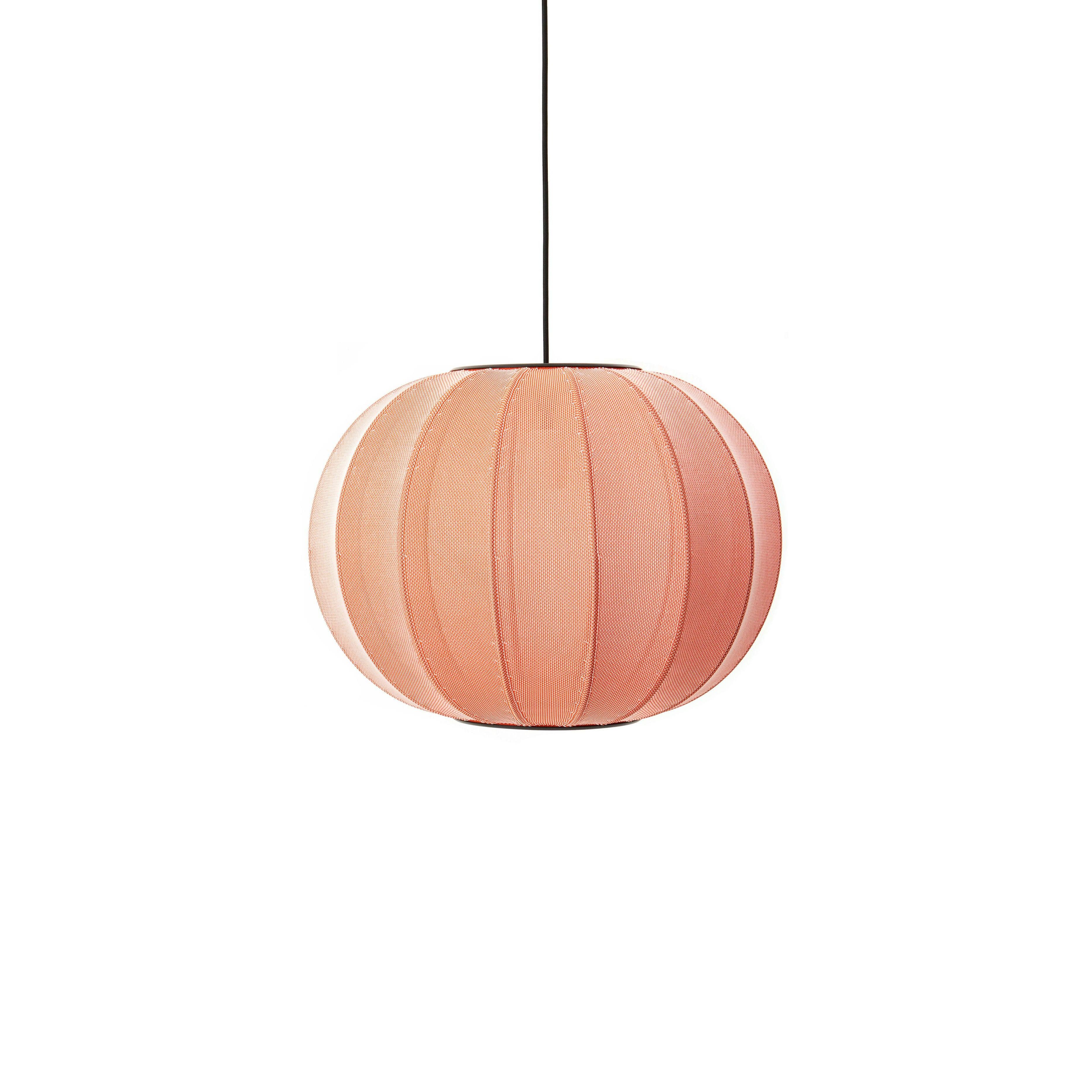 Lampa wisząca KNIT-WIT ROUND koralowy – Made by Hand