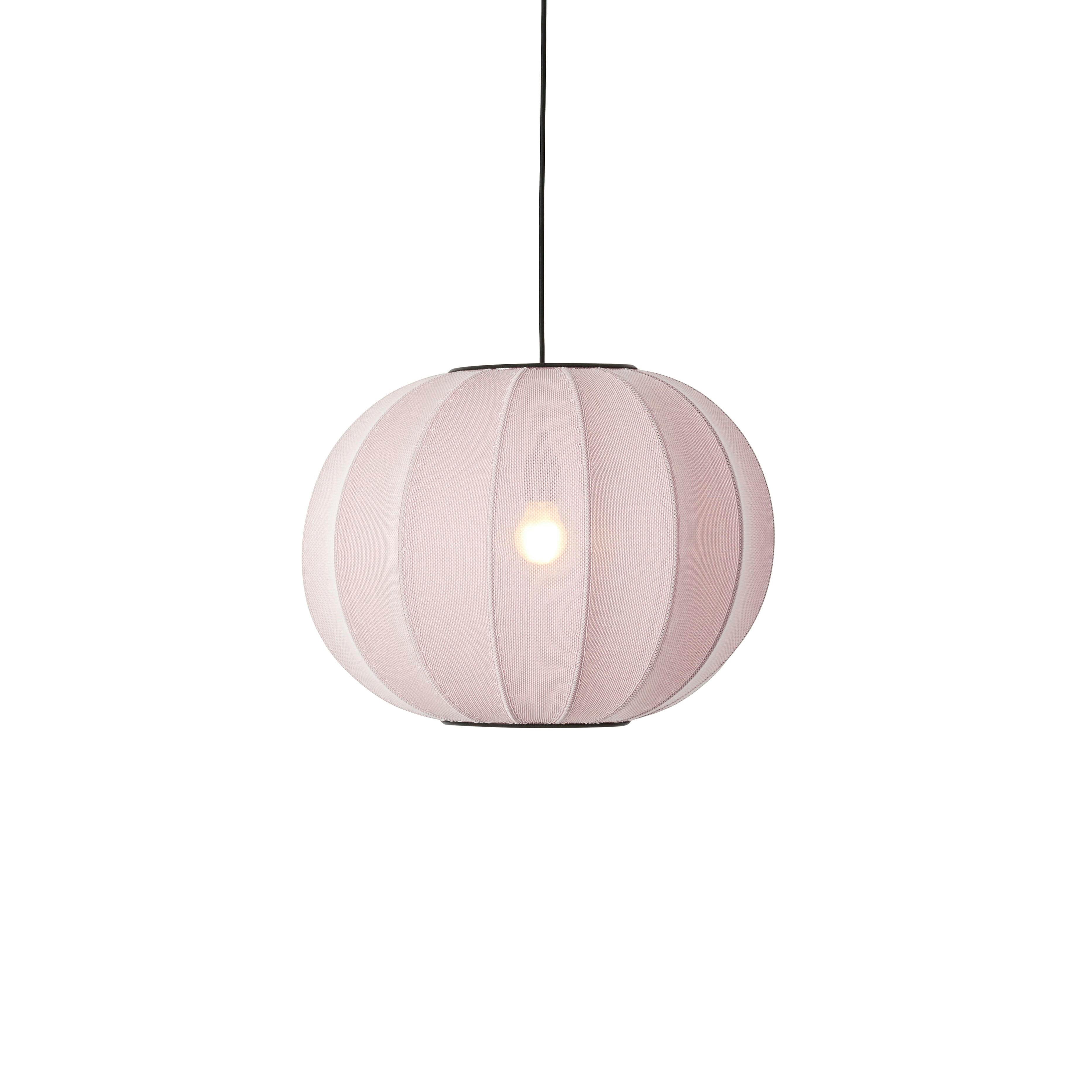 Lampa wisząca KNIT-WIT ROUND jasnoróżowy – Made by Hand