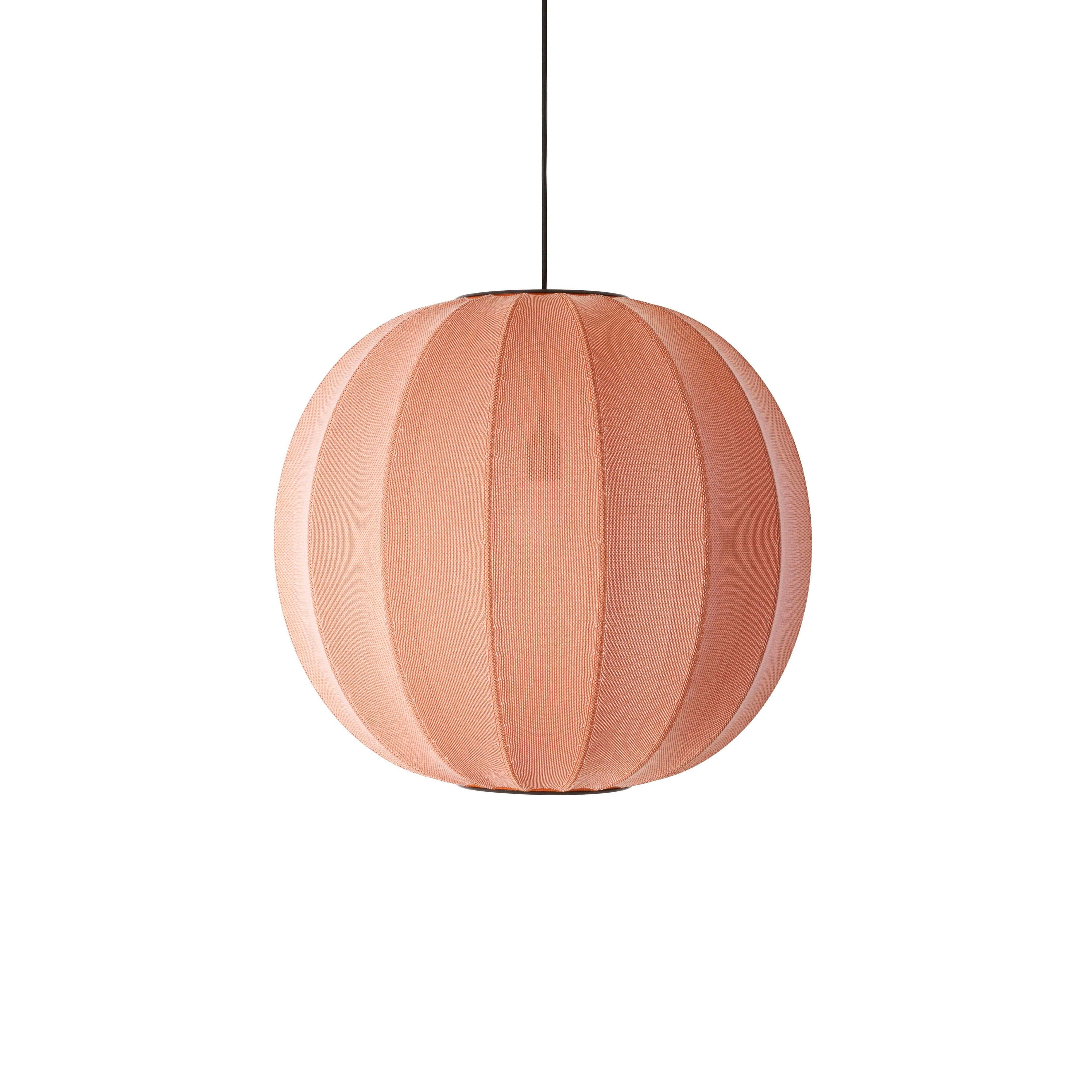 Lampa wisząca KNIT-WIT ROUND koralowy – Made by Hand