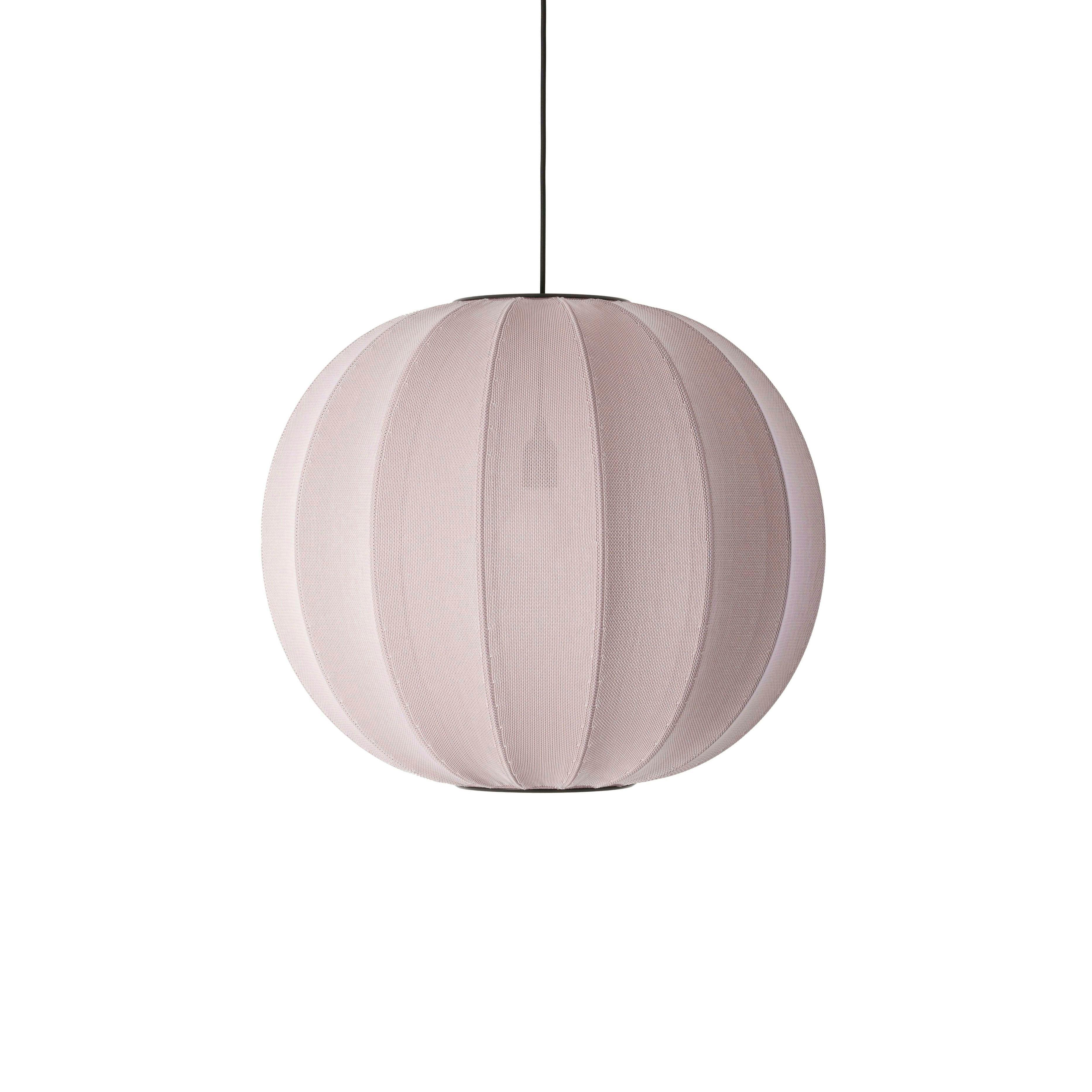 Lampa wisząca KNIT-WIT ROUND jasnoróżowy – Made by Hand
