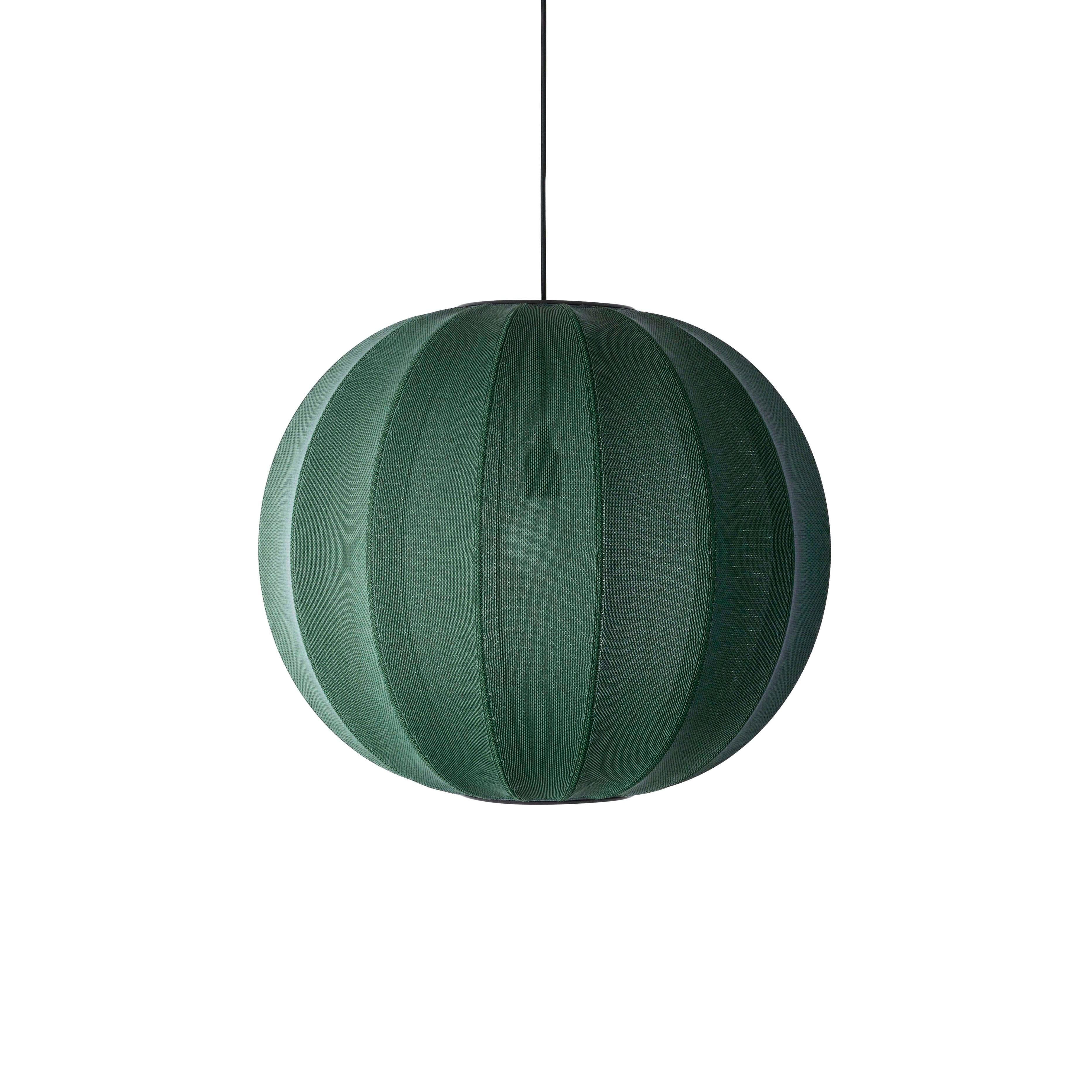 Lampa wisząca KNIT-WIT ROUND zielony – Made by Hand