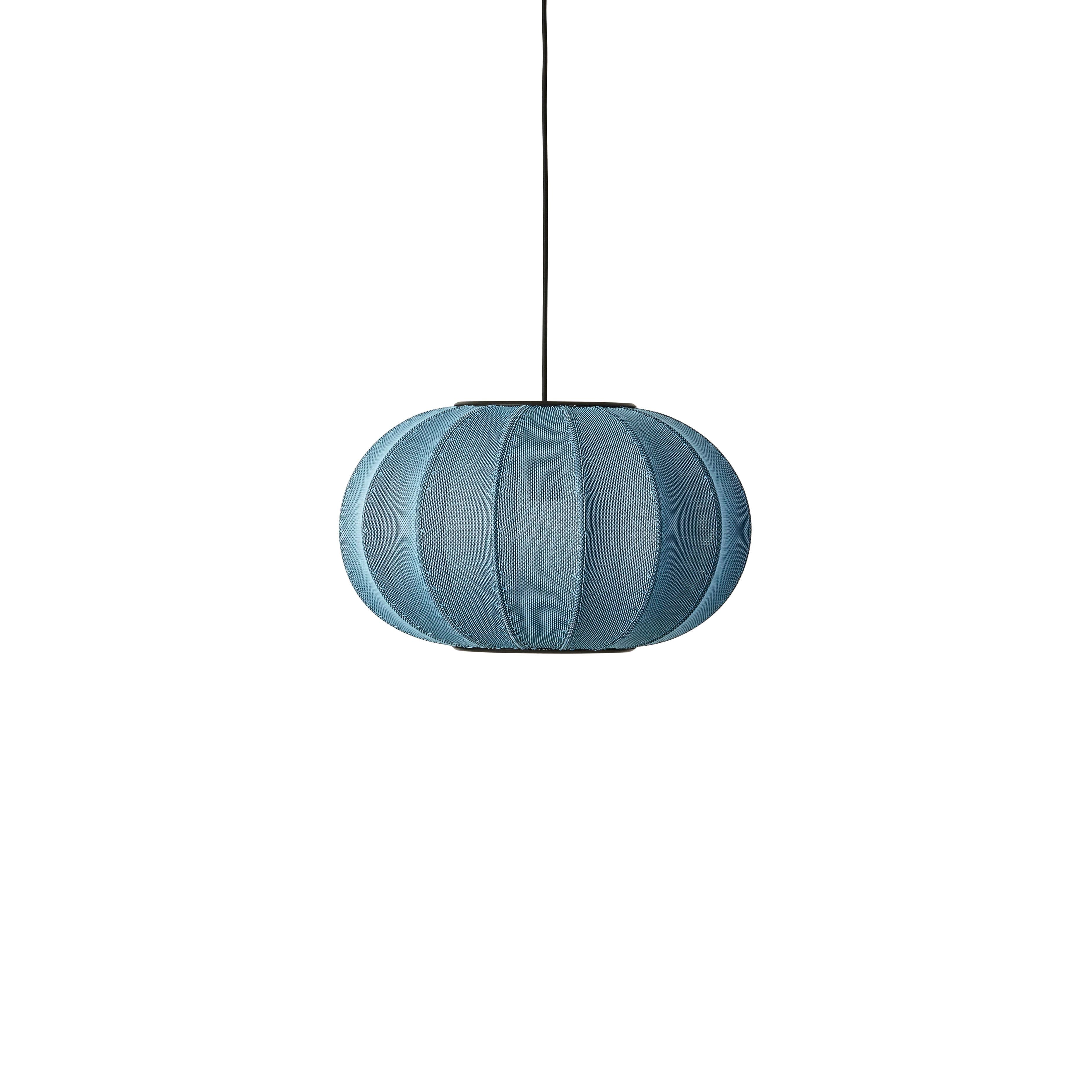 Lampa wisząca KNIT-WIT OVAL niebieski – Made by Hand