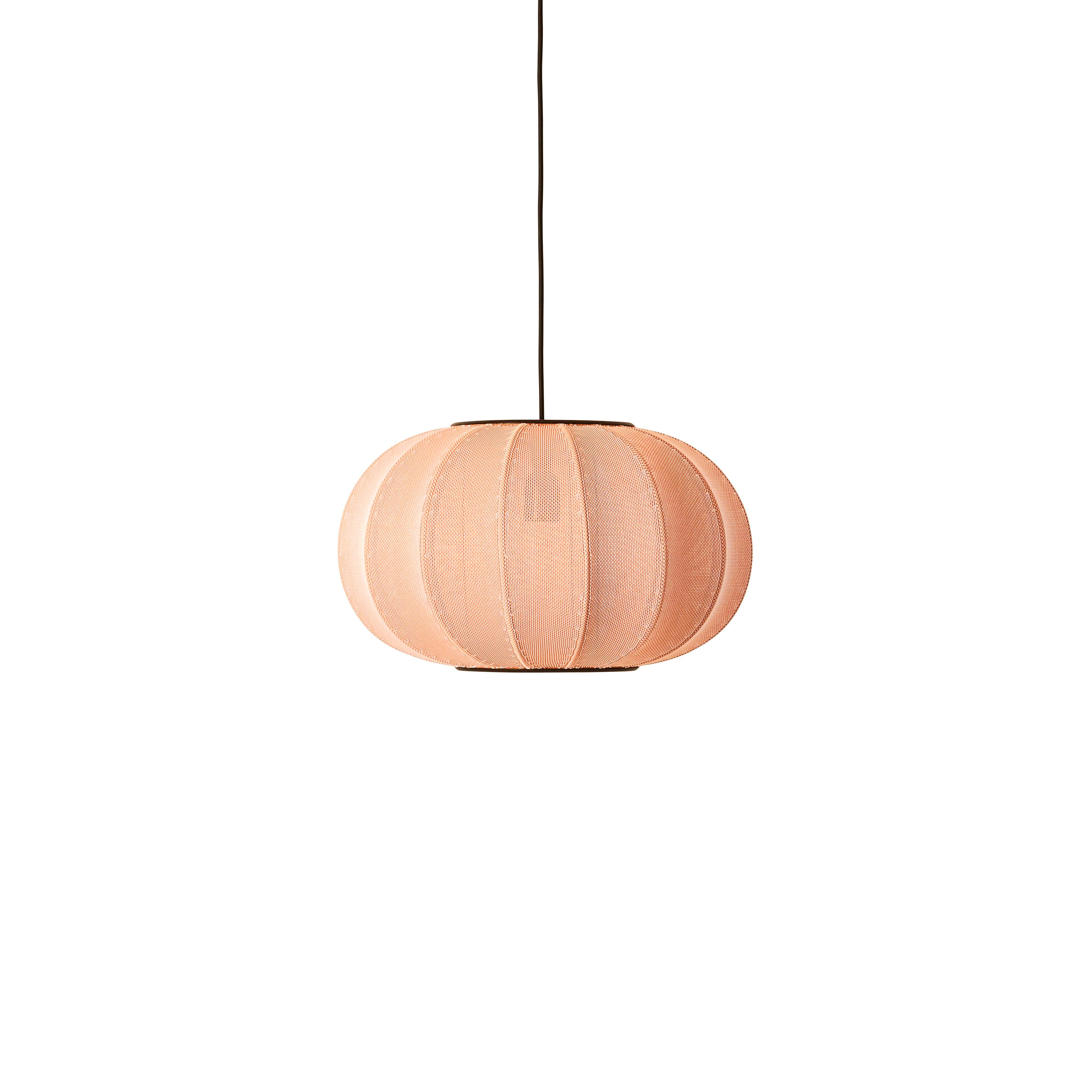 Lampa wisząca KNIT-WIT OVAL koralowy – Made by Hand