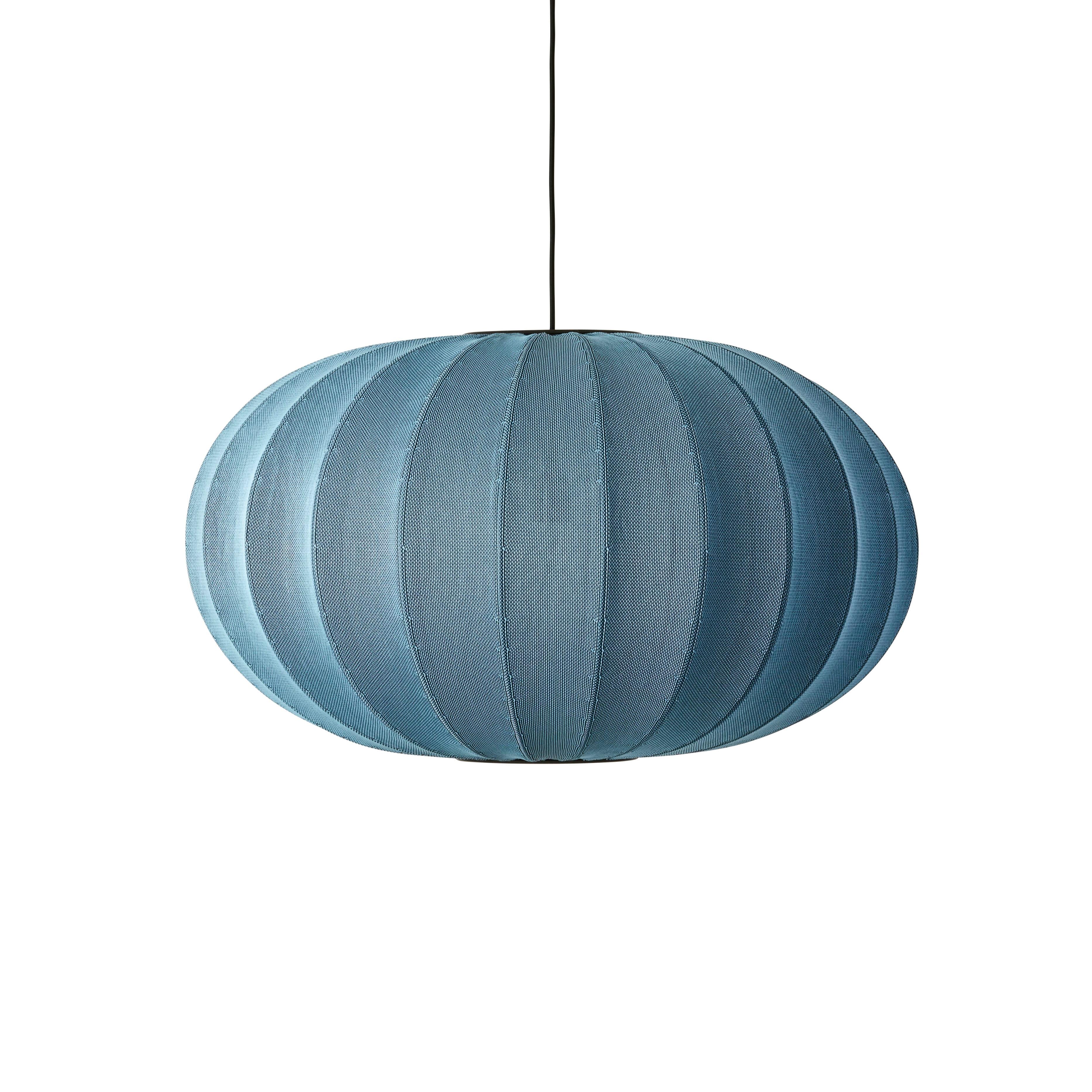 Lampa wisząca KNIT-WIT OVAL niebieski – Made by Hand