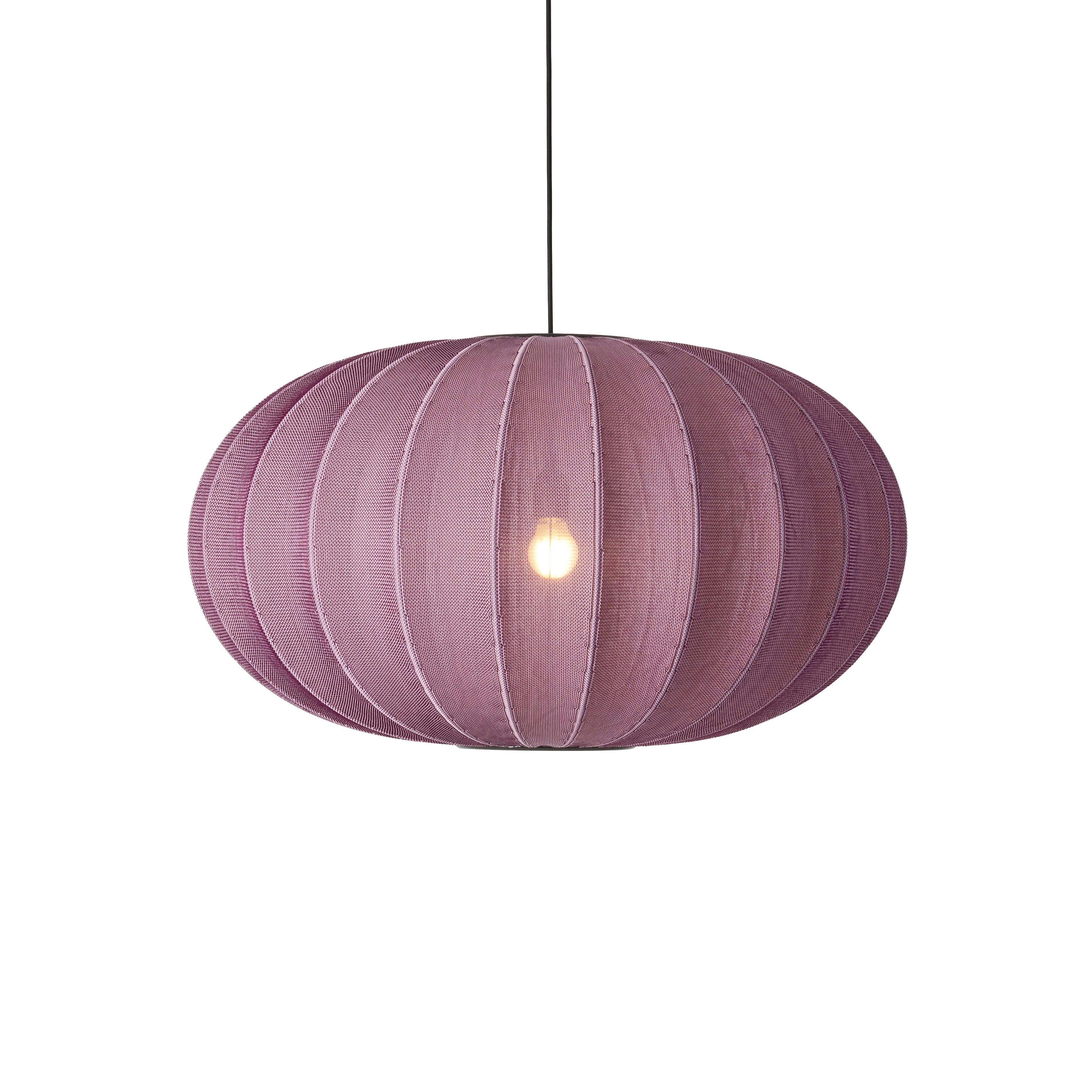 Lampa wisząca KNIT-WIT OVAL burgundowy – Made by Hand