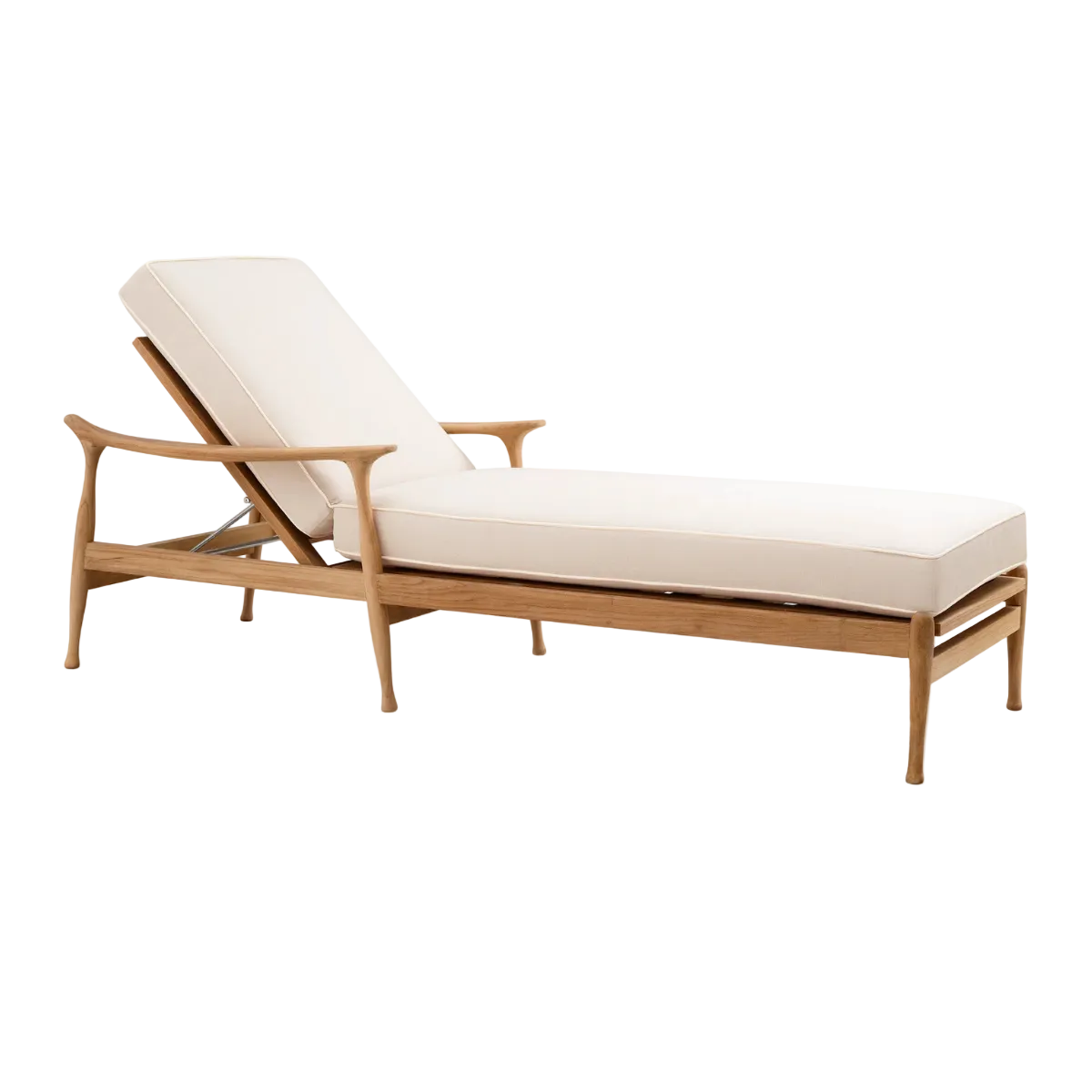 MANZO Garden Lounger Broken White